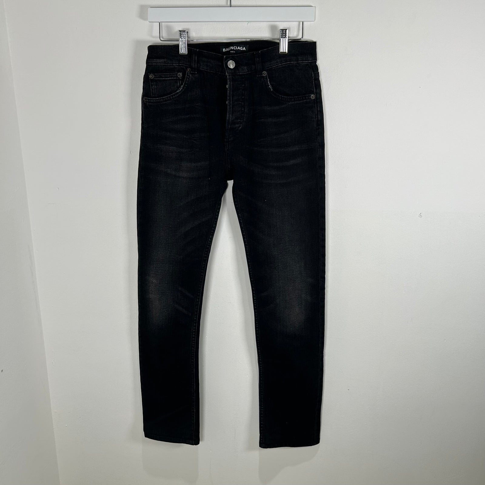 Balenciaga Grey-Wash Straight Fit Jeans Size 29