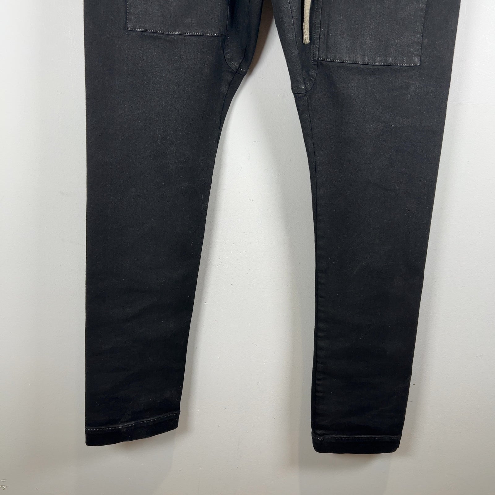 Rick Owens DRKSHDW Waxed Drawstring Creatch Cargo Pants