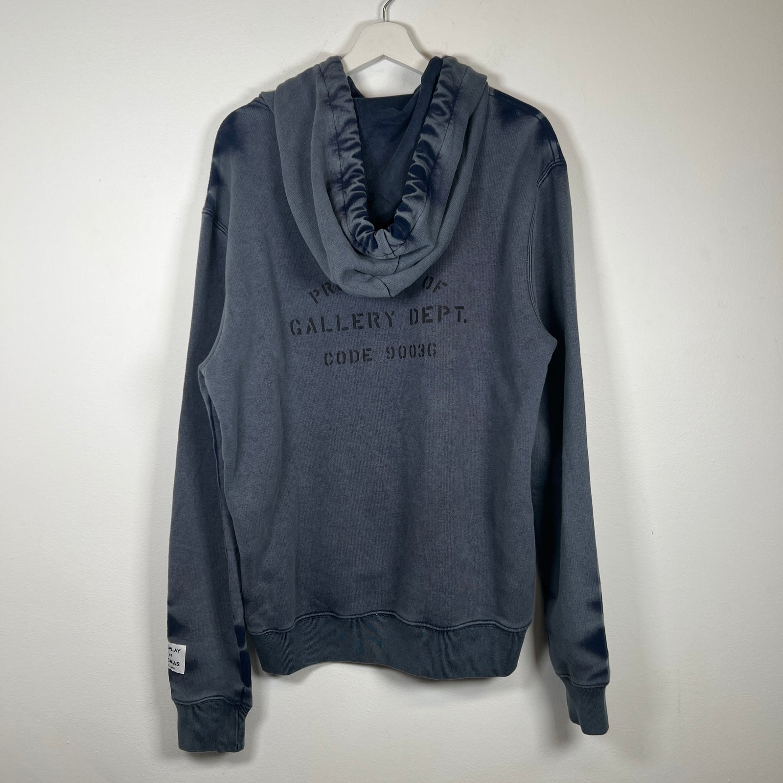 Lanvin x Gallery Dept Navy Paint Splatter Hoodie Size L