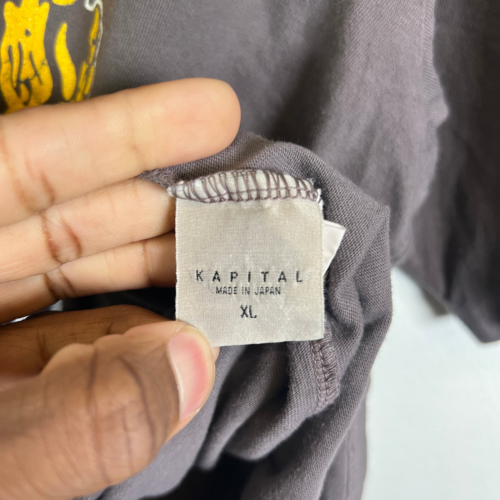 Kapital Grey Buster Peckish Bowy Kookies T-Shirt Size XL