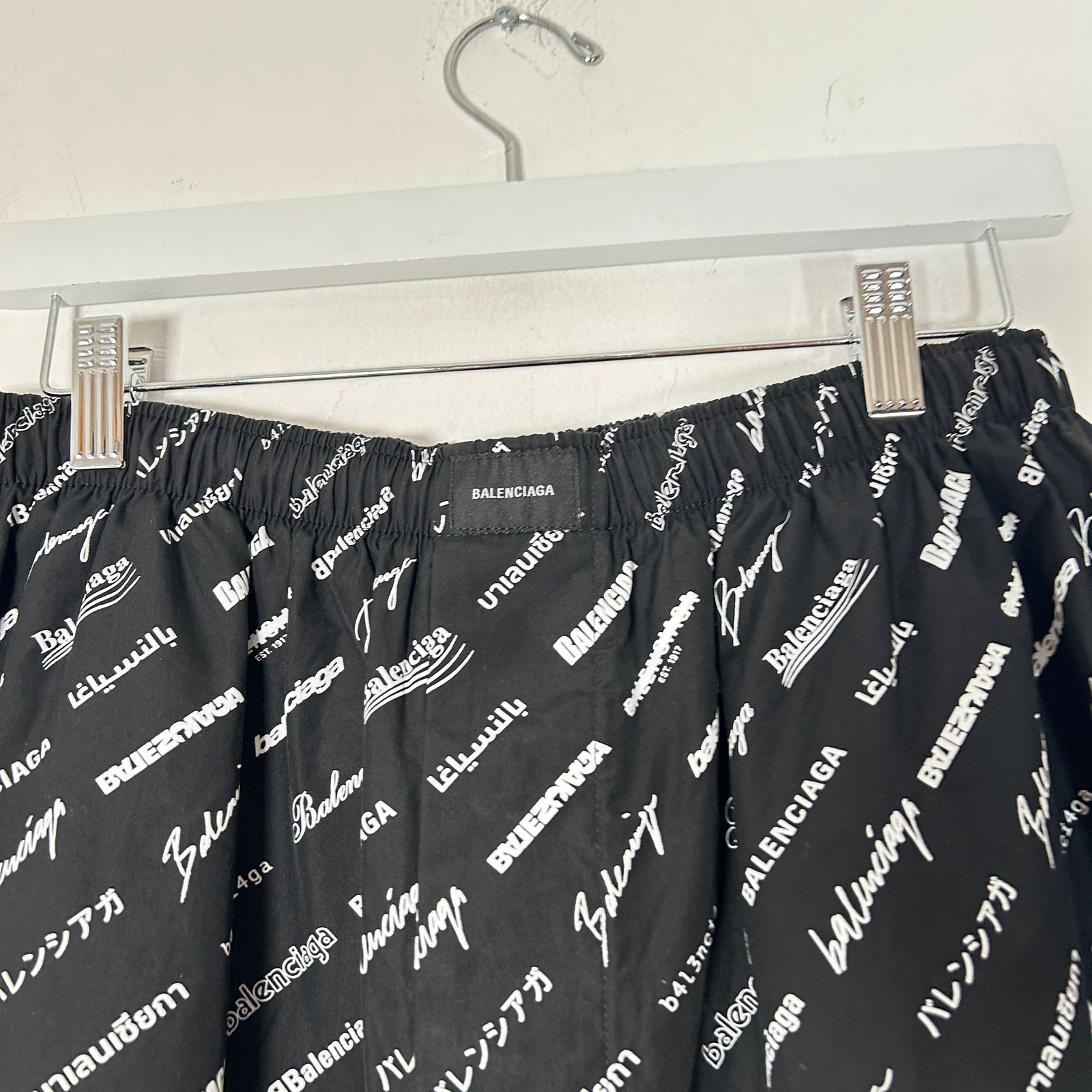 Balenciaga Multi Logo Wide Leg Track pants Size M