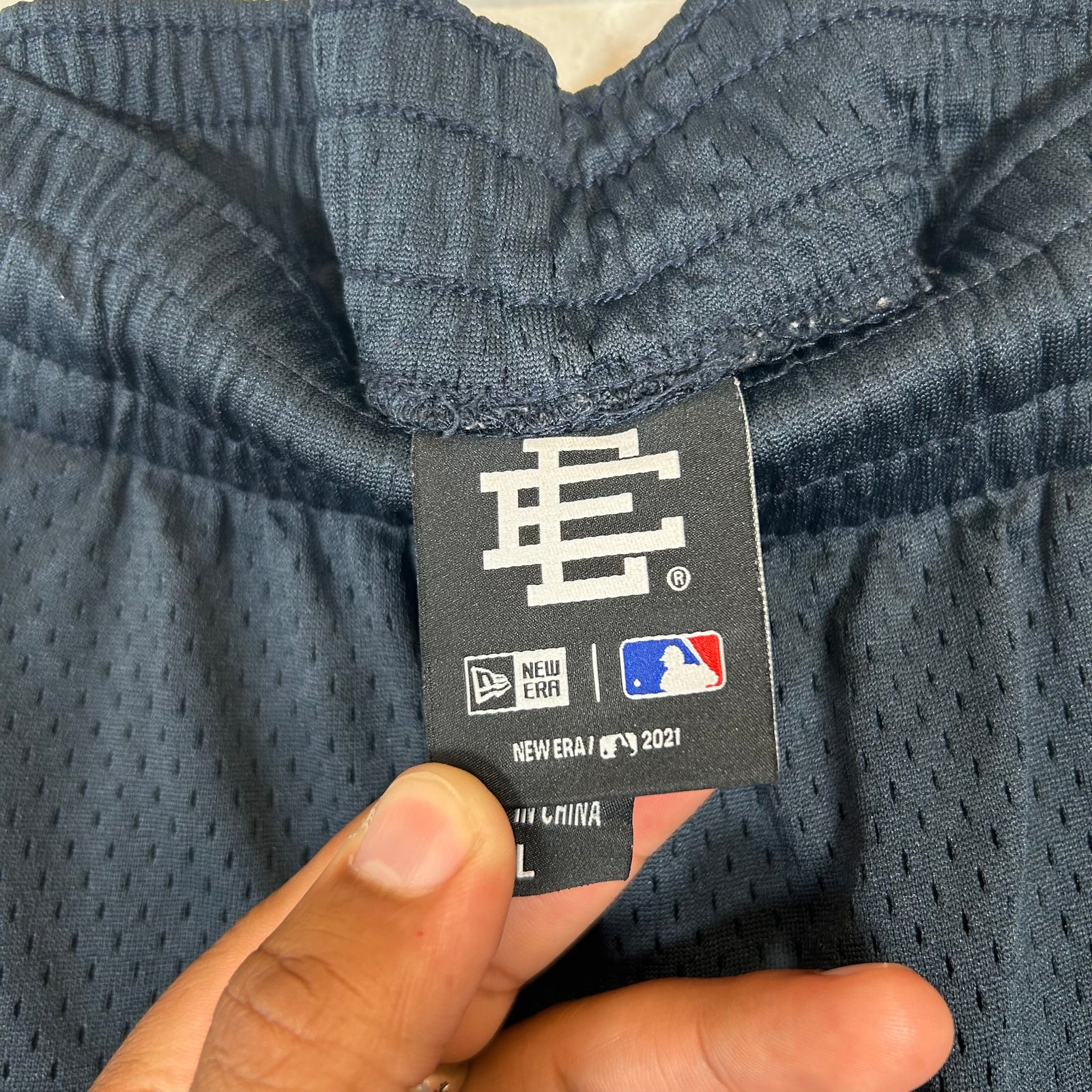 Eric Emanuel Blue Yankees Shorts Size L