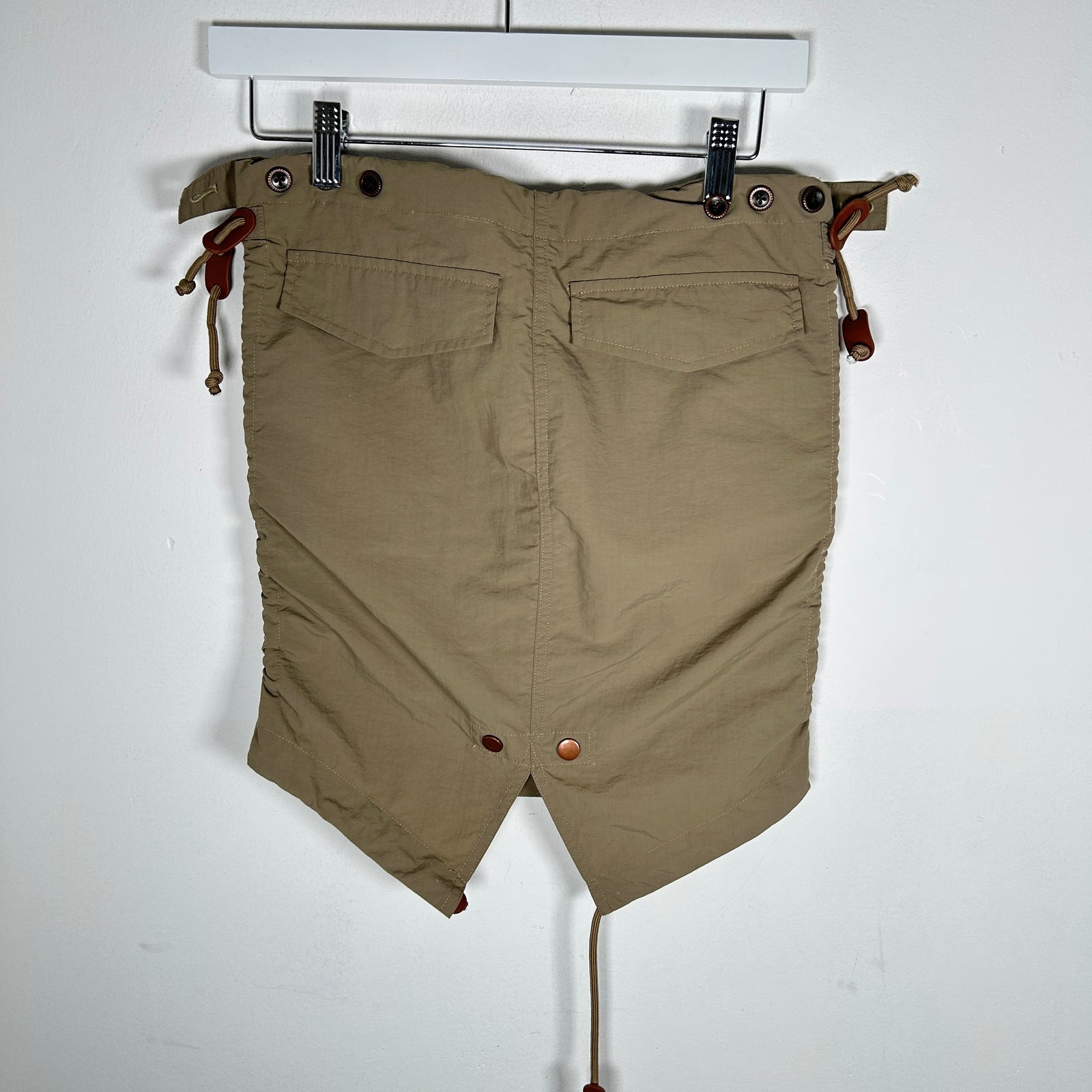 Aris Tatalovich Khaki Technical Cargo Skirt Size M