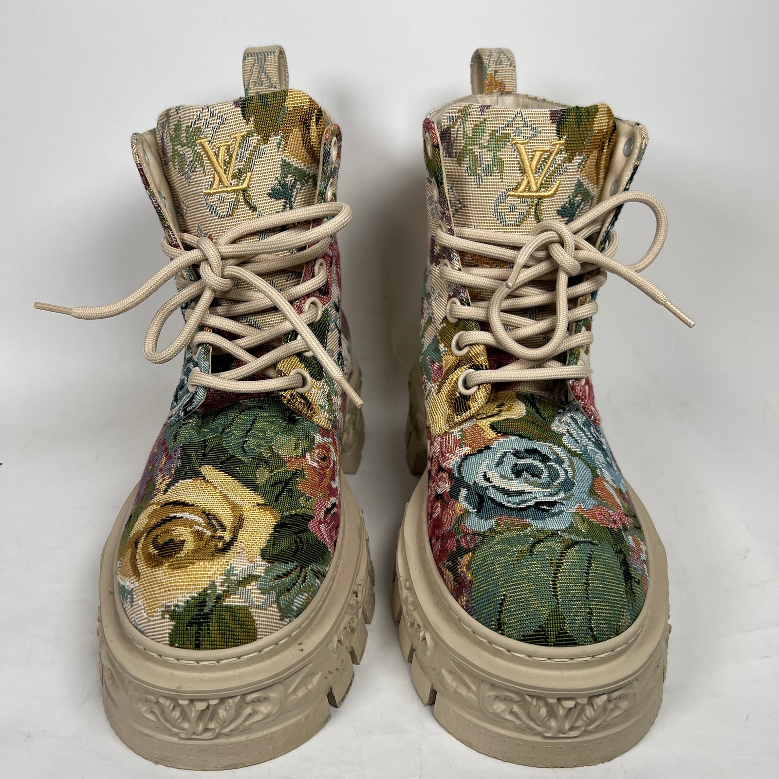 Louis Vuitton Canvas Baroque Ranger Boot Size LV 8