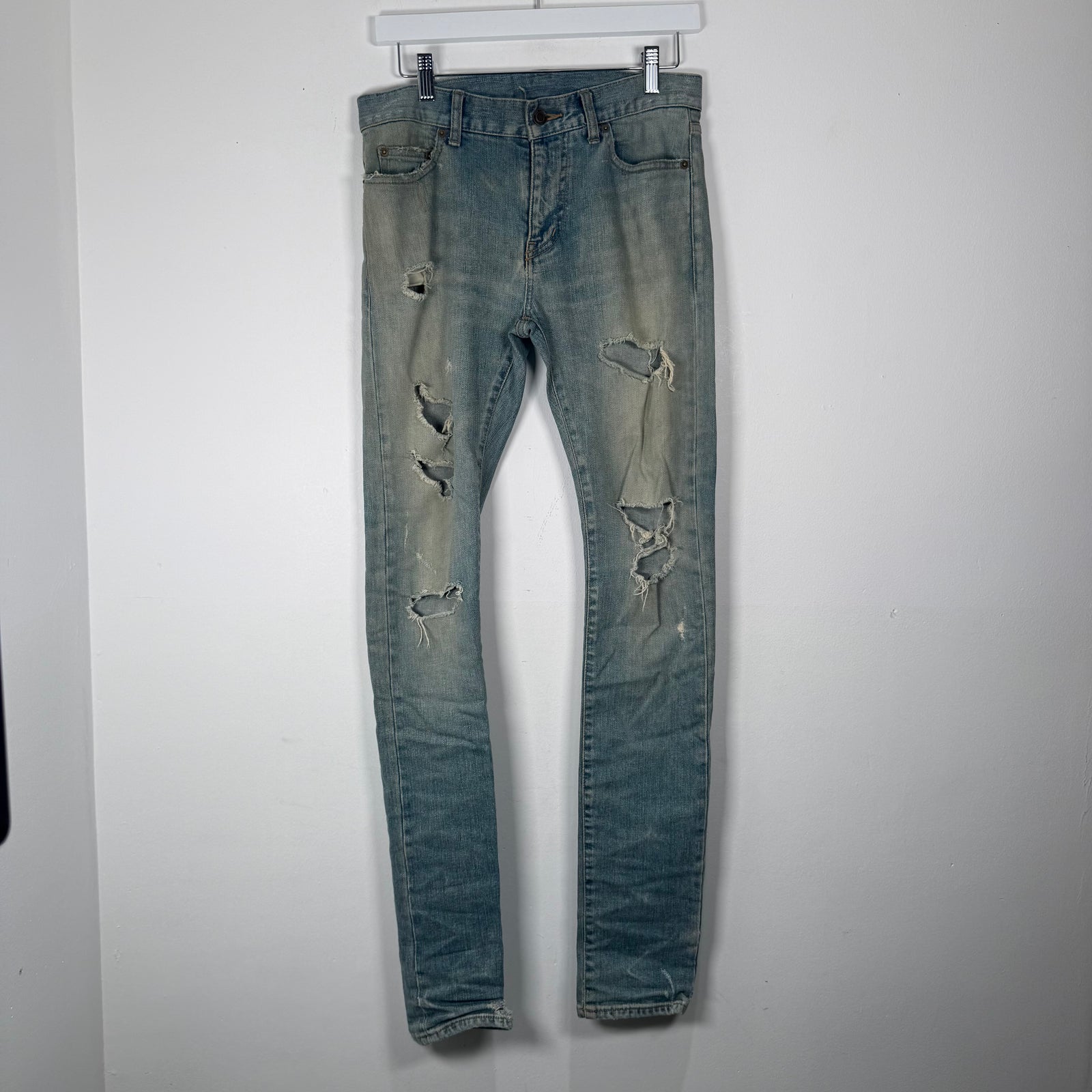 Saint Laurent Jeans Lightwash Distressed D02 Size 27