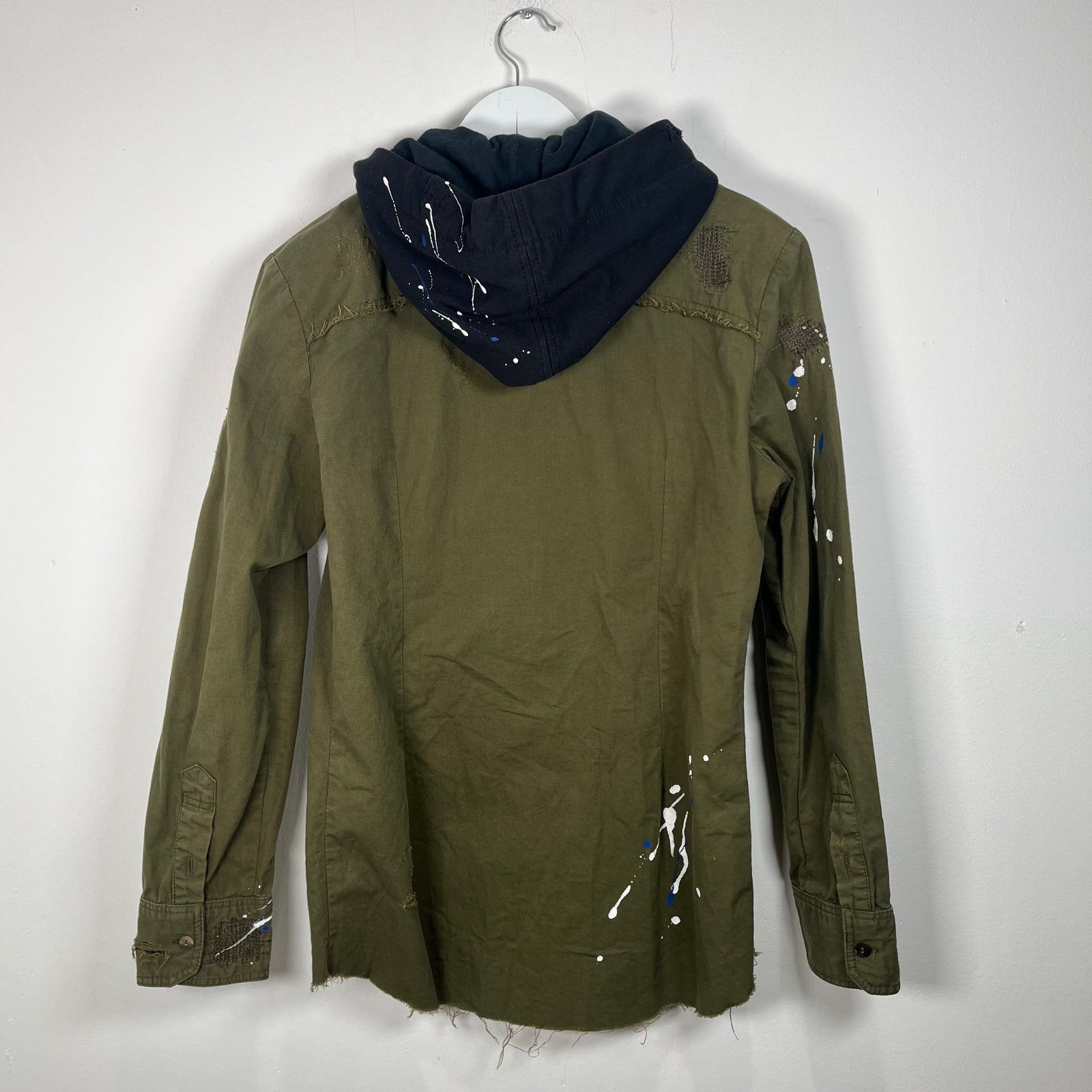 14th Addiction Green Boro Splatter Field Jacket Size 1