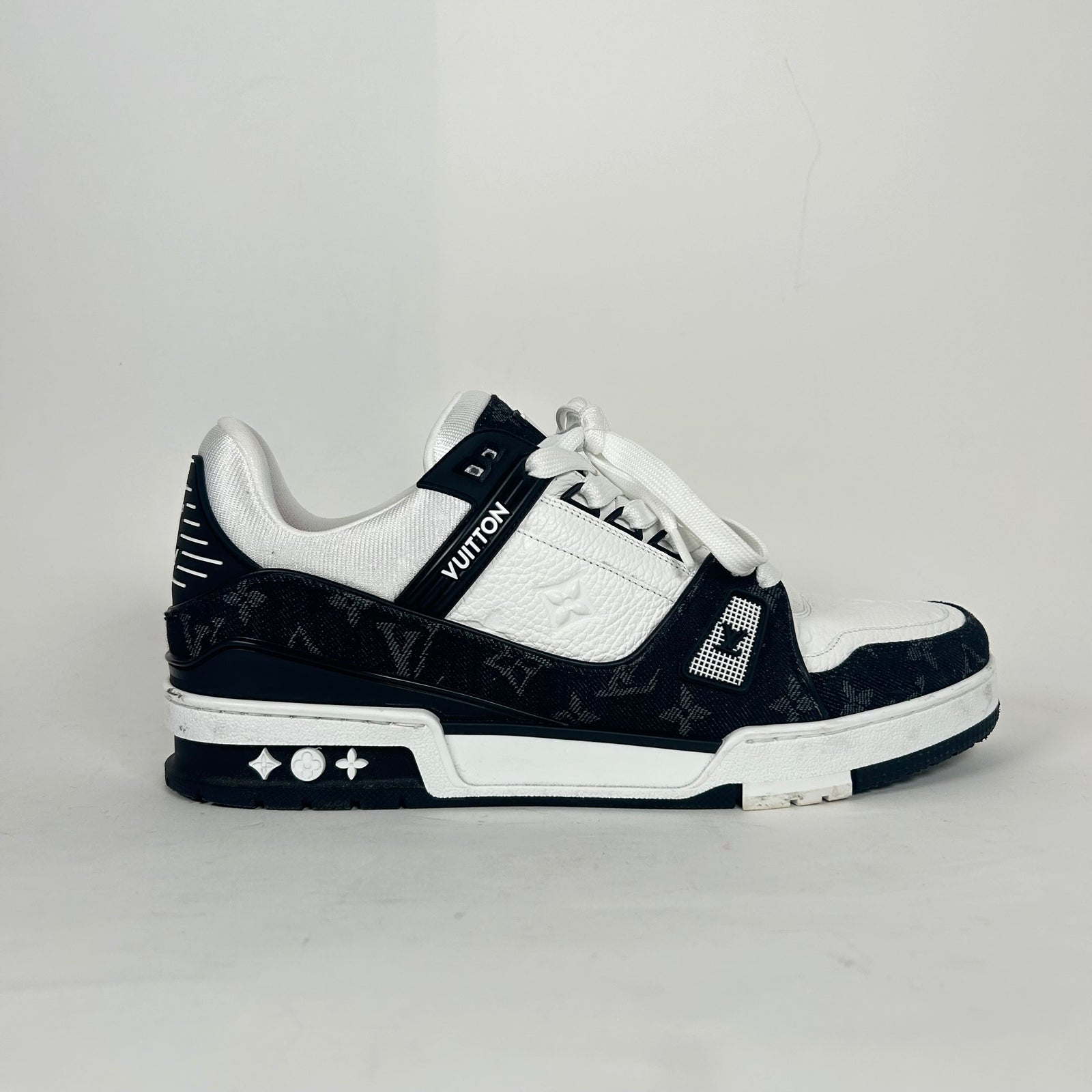 Louis Vuitton Black Monogram Denim Trainer Size LV 9
