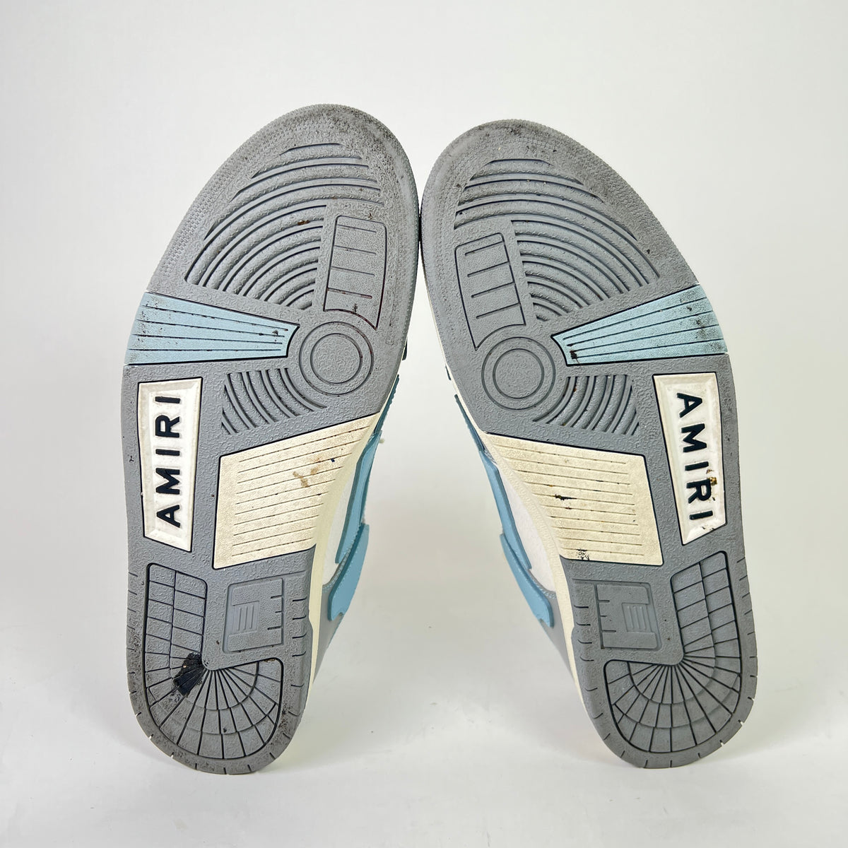 Amiri Blue/Grey Varsity Skel Low-Top Sneakers