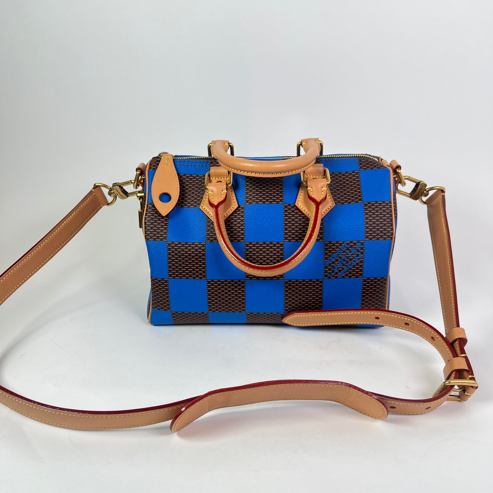 Louis Vuitton Blue Damier Pop Speedy Bandouliere 25
