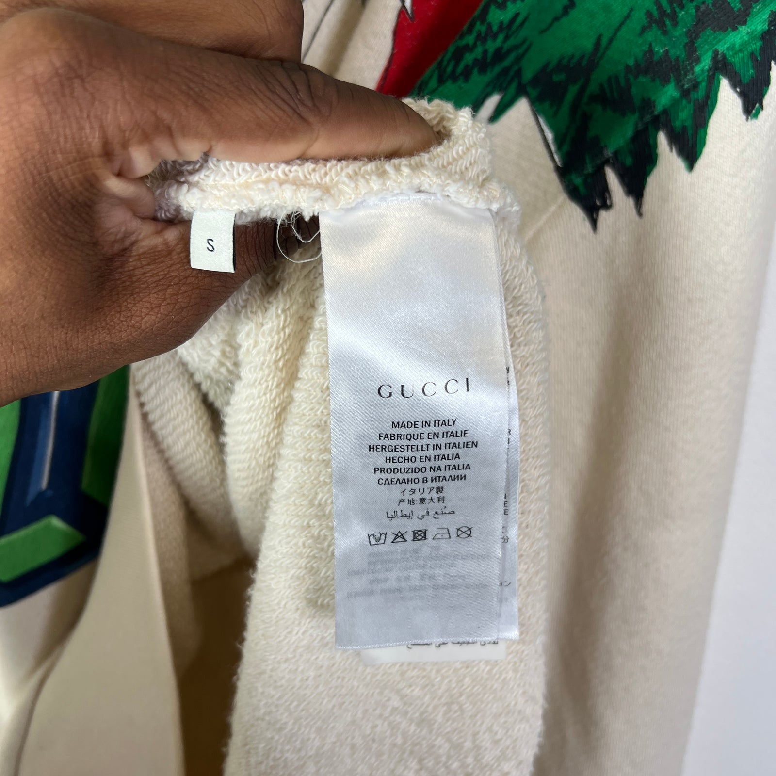 Gucci Beige 'Loved' Tiger Hoodie Size S
