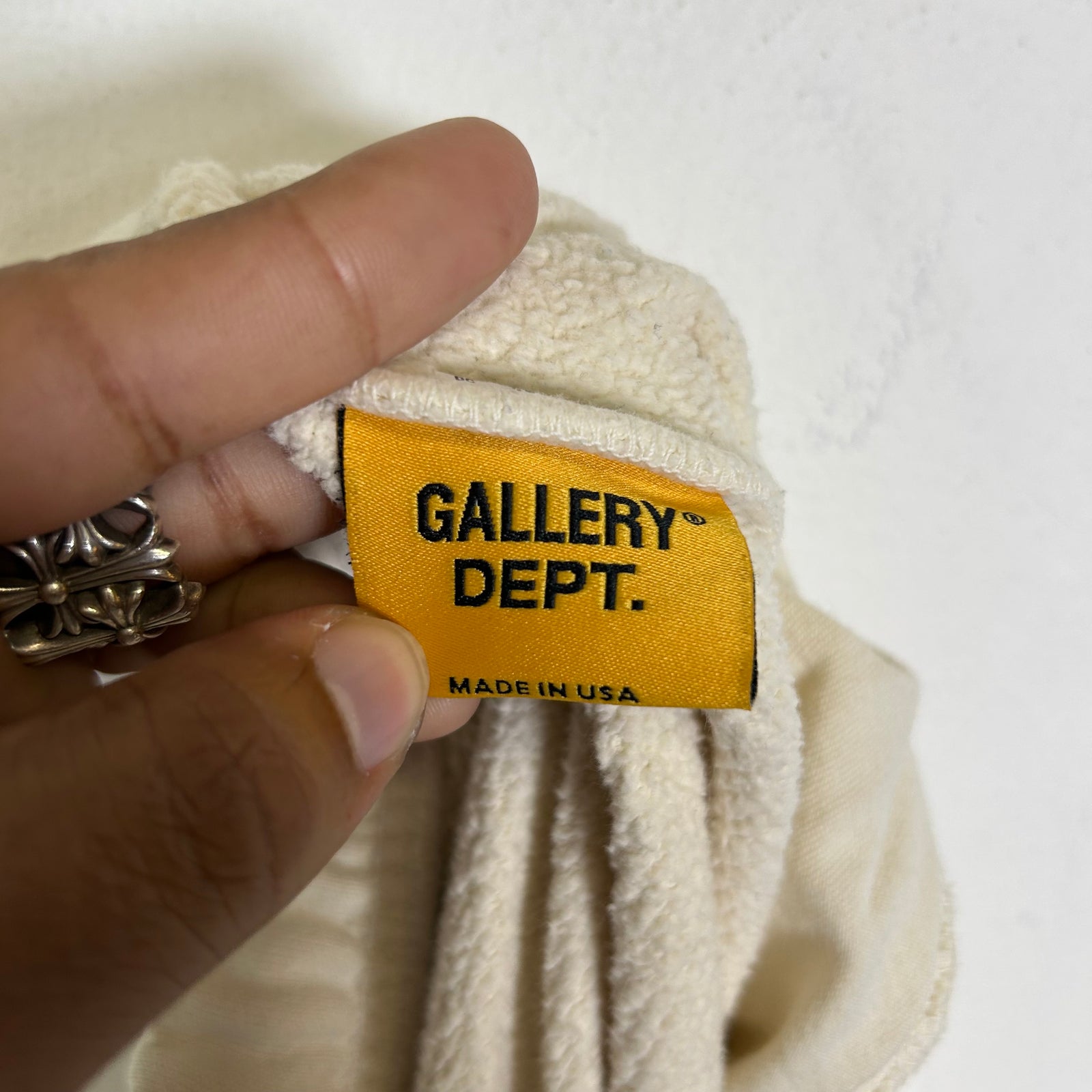 Gallery Dept Cream Paint Splatter Flare Sweatpants