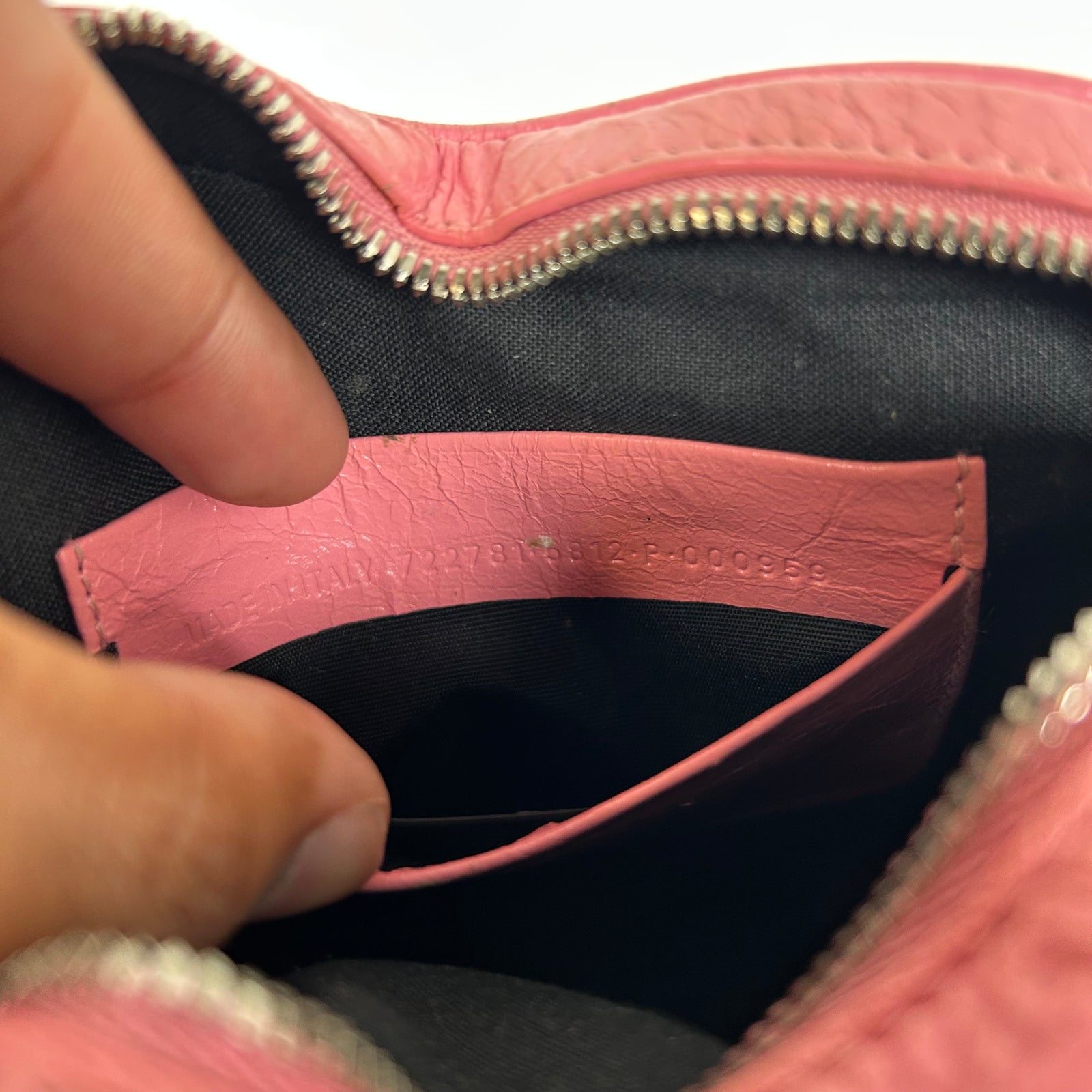 Balenciaga Pink Mini Le Cagole Heart Shoulder Bag