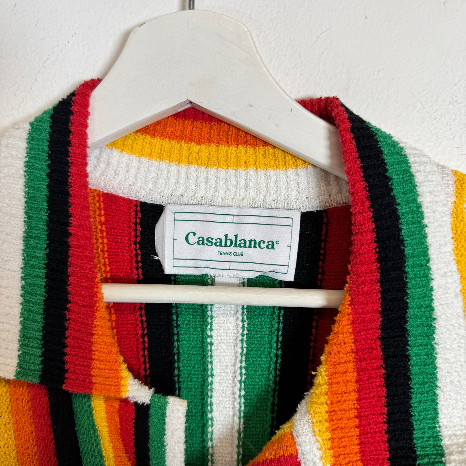 Casablanca Striped Towel Camp Shirt Size M