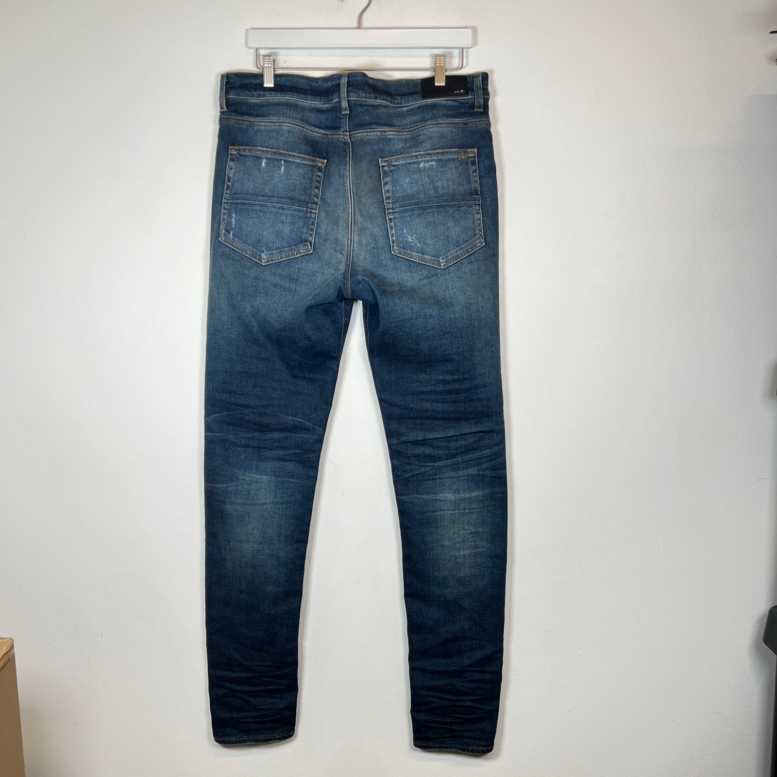 Amiri Blue Plaid Thrasher Jeans Size 38
