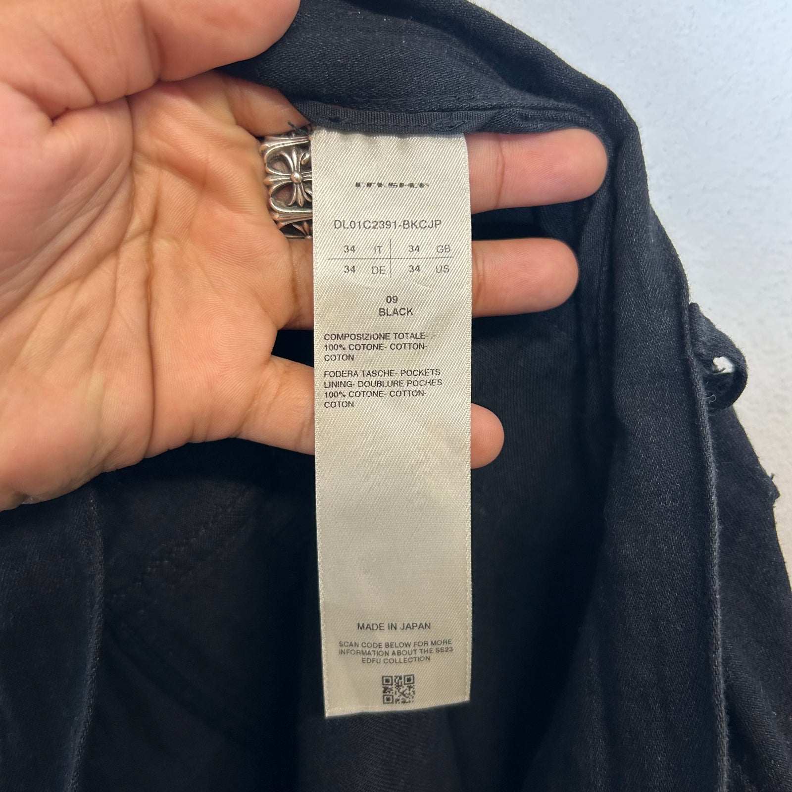 Rick Owens Drkshdw Japanese Selvedge Cargo Pods Size 34