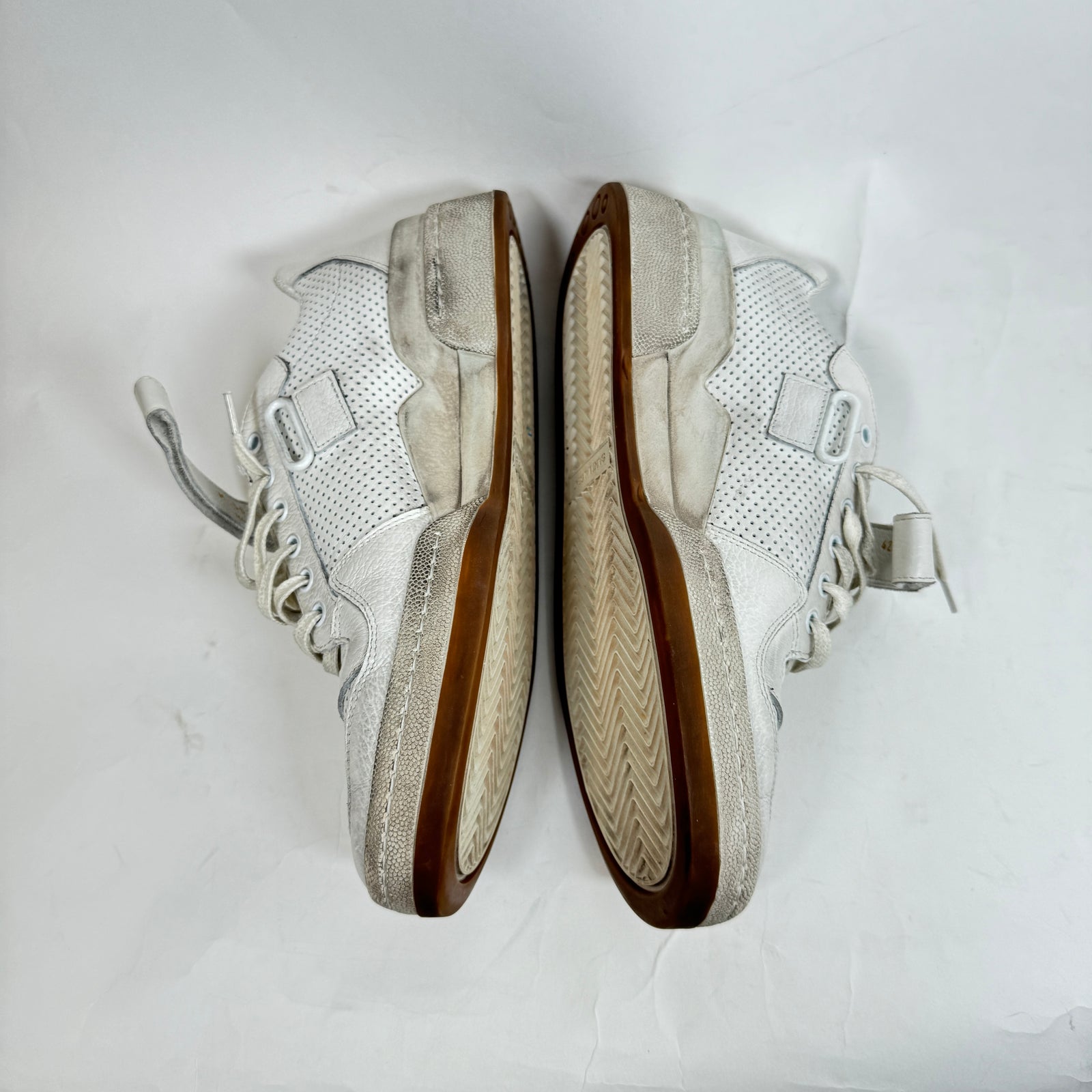 Saint Laurent White SL24 Leather Sneakers Size 42.5