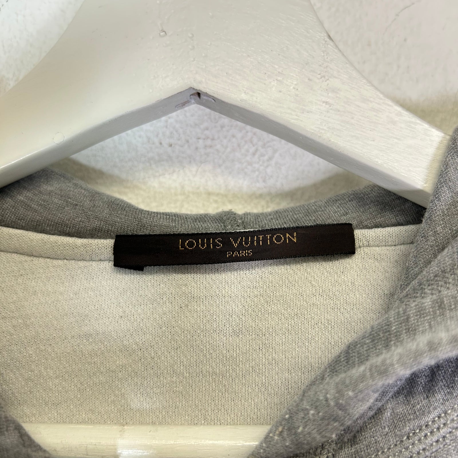 Louis Vuitton Grey Vintage LV Monogram Zip-Up Hoodie Size L