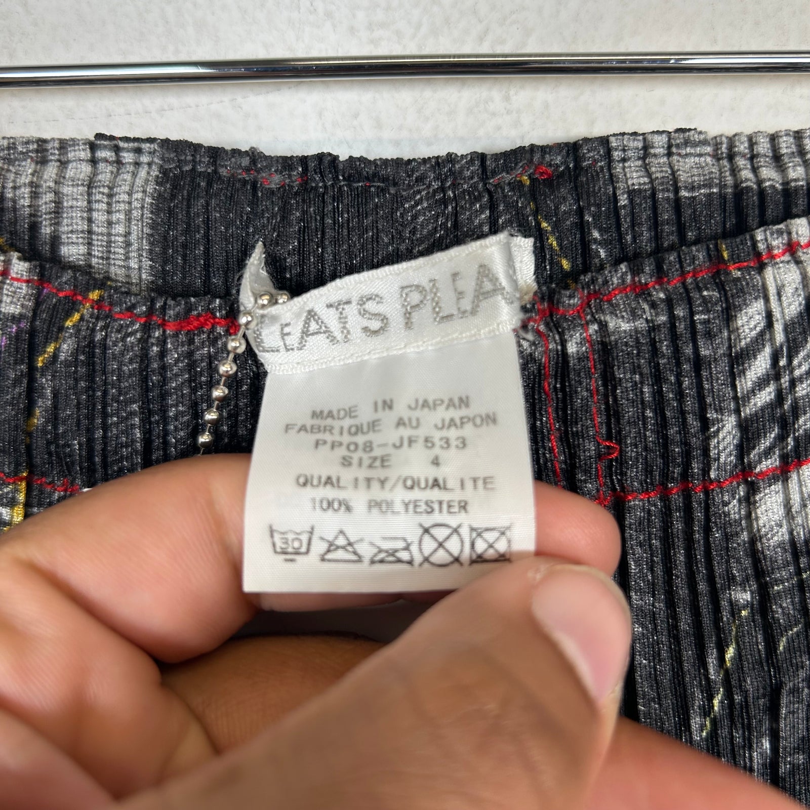 PLEATS PLEASE Issey Miyake Denim Trompe L'oeil Pants Size 4