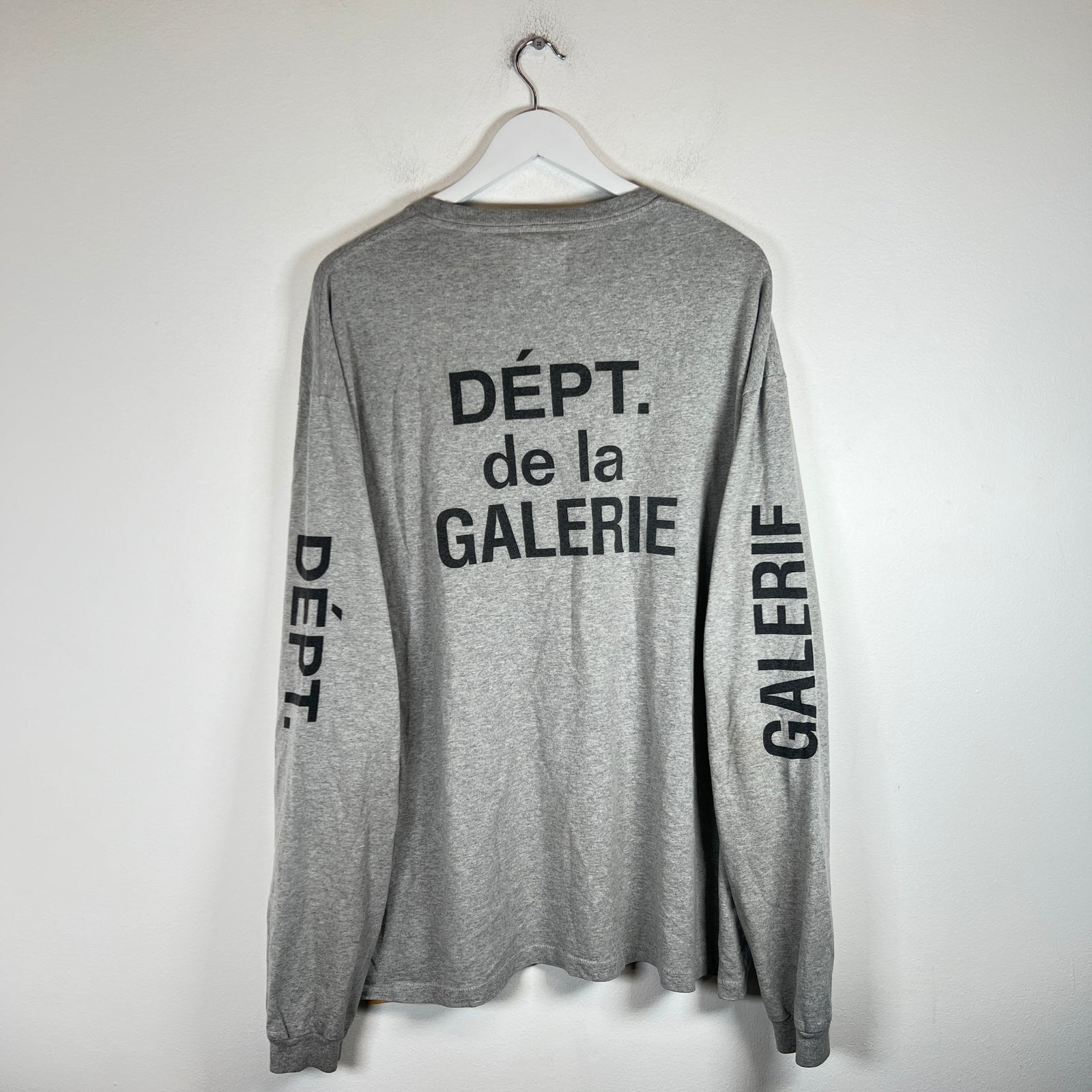 Gallery Dept. Gray Logo Longsleeve Shirt Size XXL