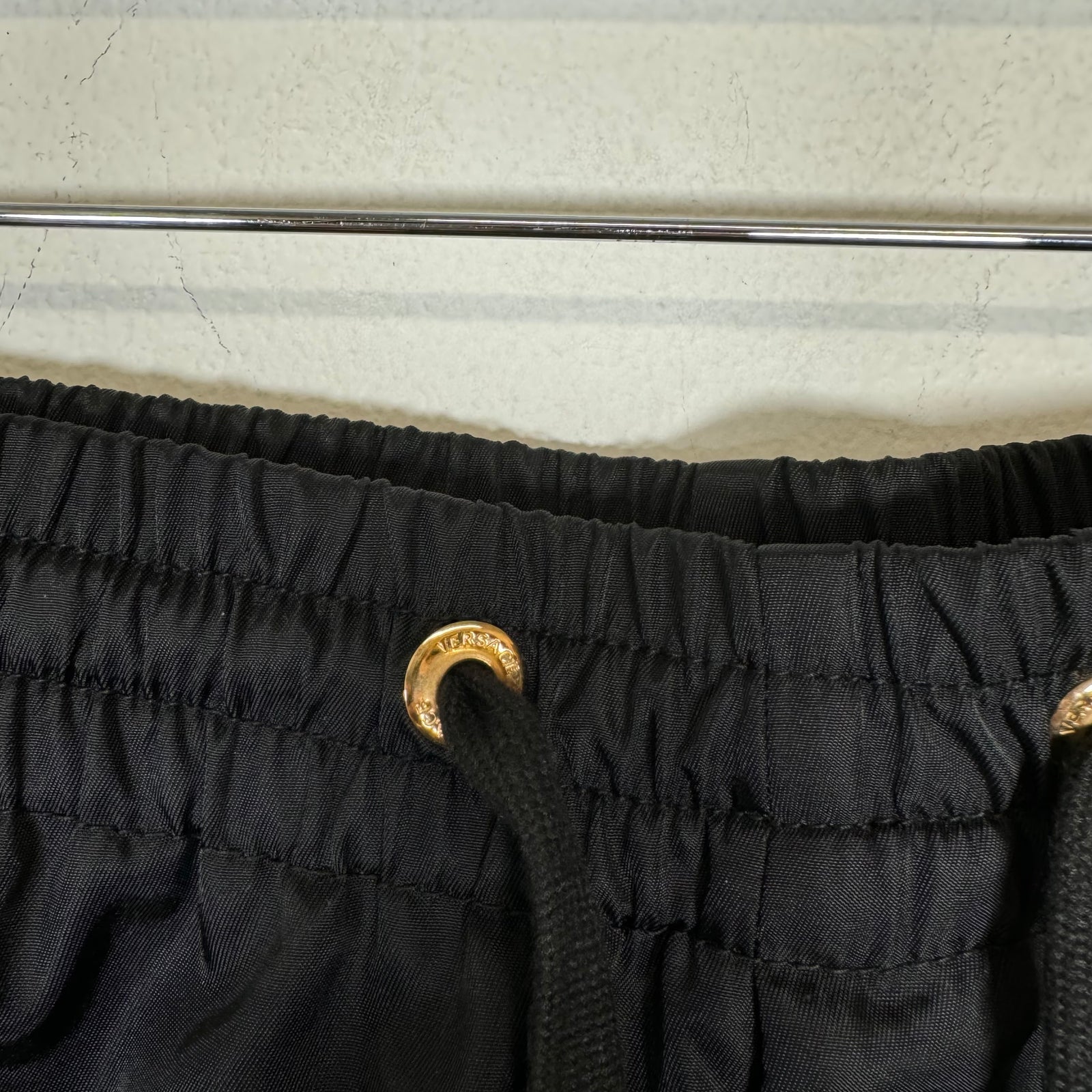 Versace Black Nylon Shorts Size 32