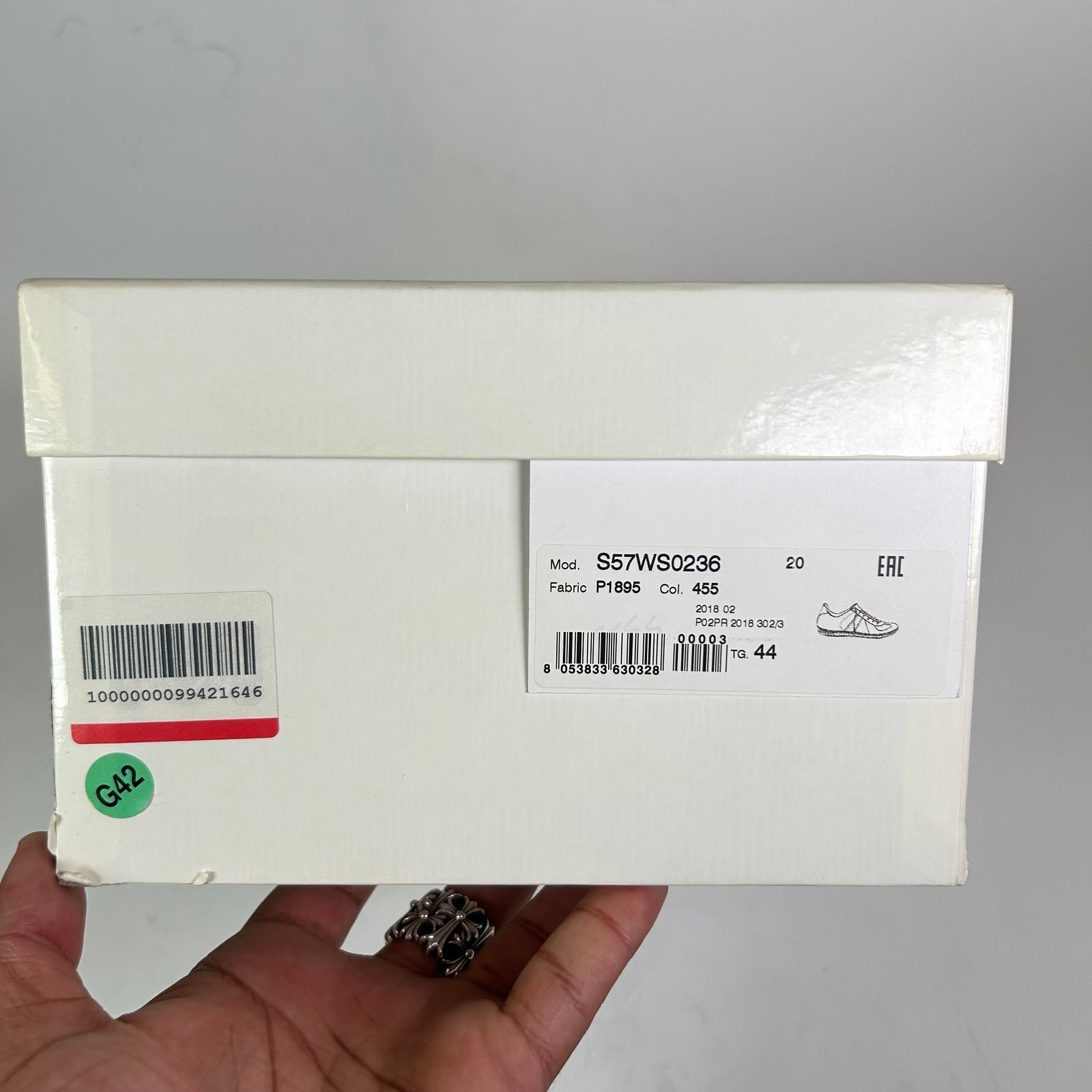 Maison Margiela White/Grey Croc Replica Gats Size 45