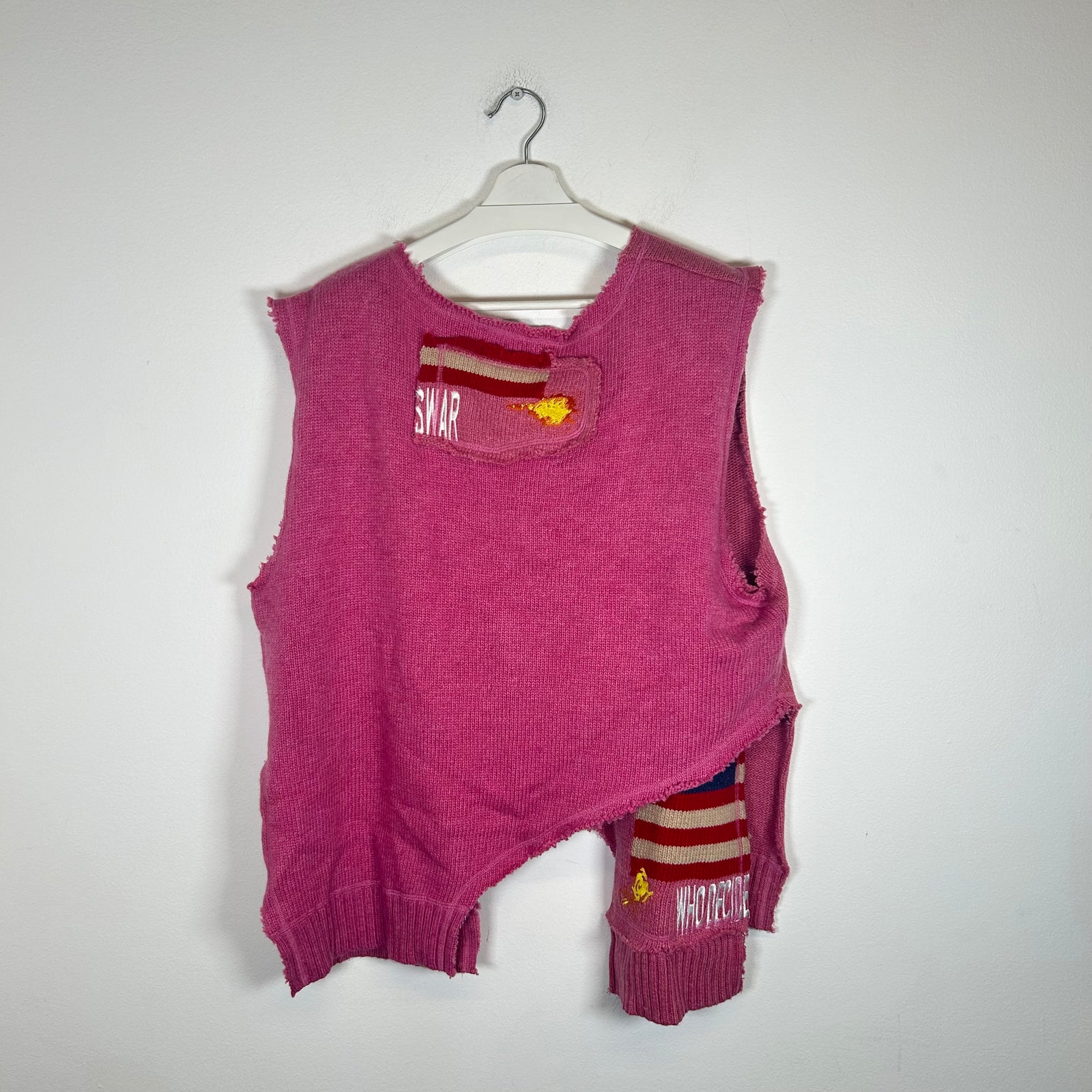 Who Decides War Pink Lardeur Sweater Vest Size L