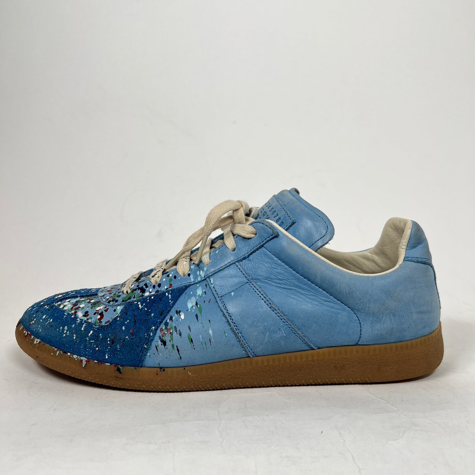 Maison Margiela Blue Paint Splatter Gats Size 43
