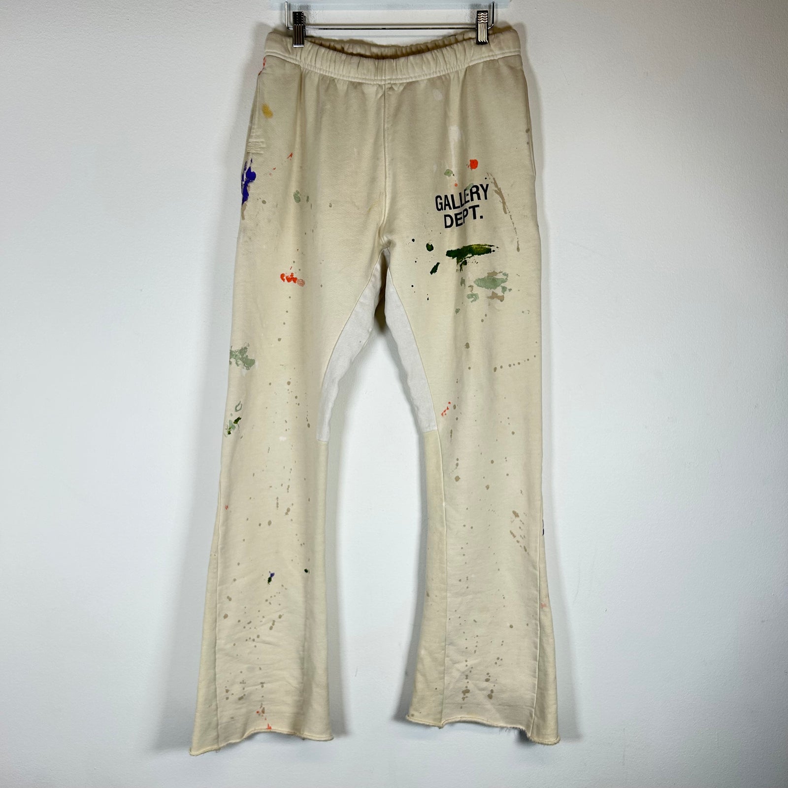 Gallery Dept Cream Paint Splatter Flared Sweatpants Size M