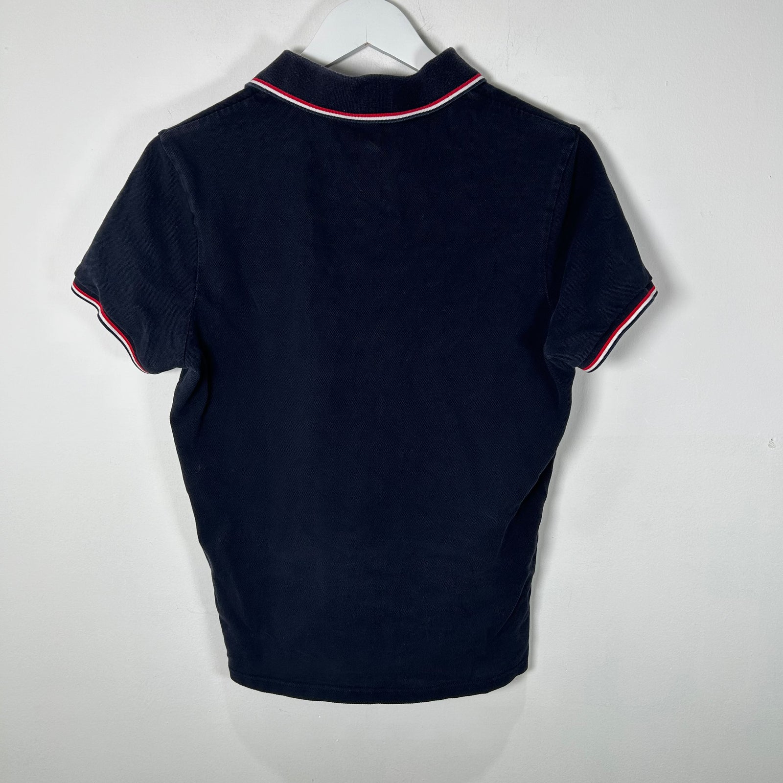 Moncler Navy Short Sleeve Collar T- Shirt Size M