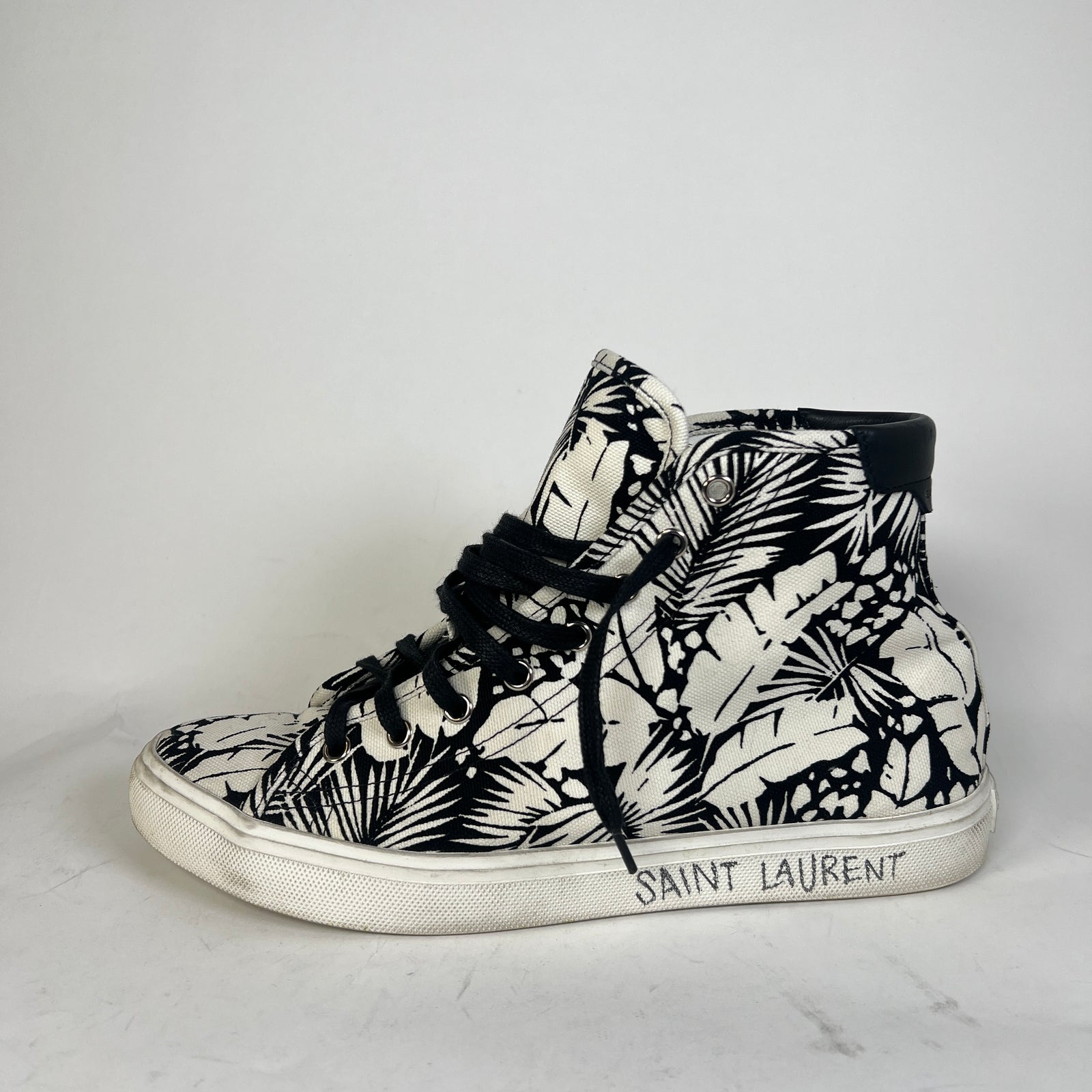 Saint Laurent Floral Malibu Mid Top Sneaker Size 41