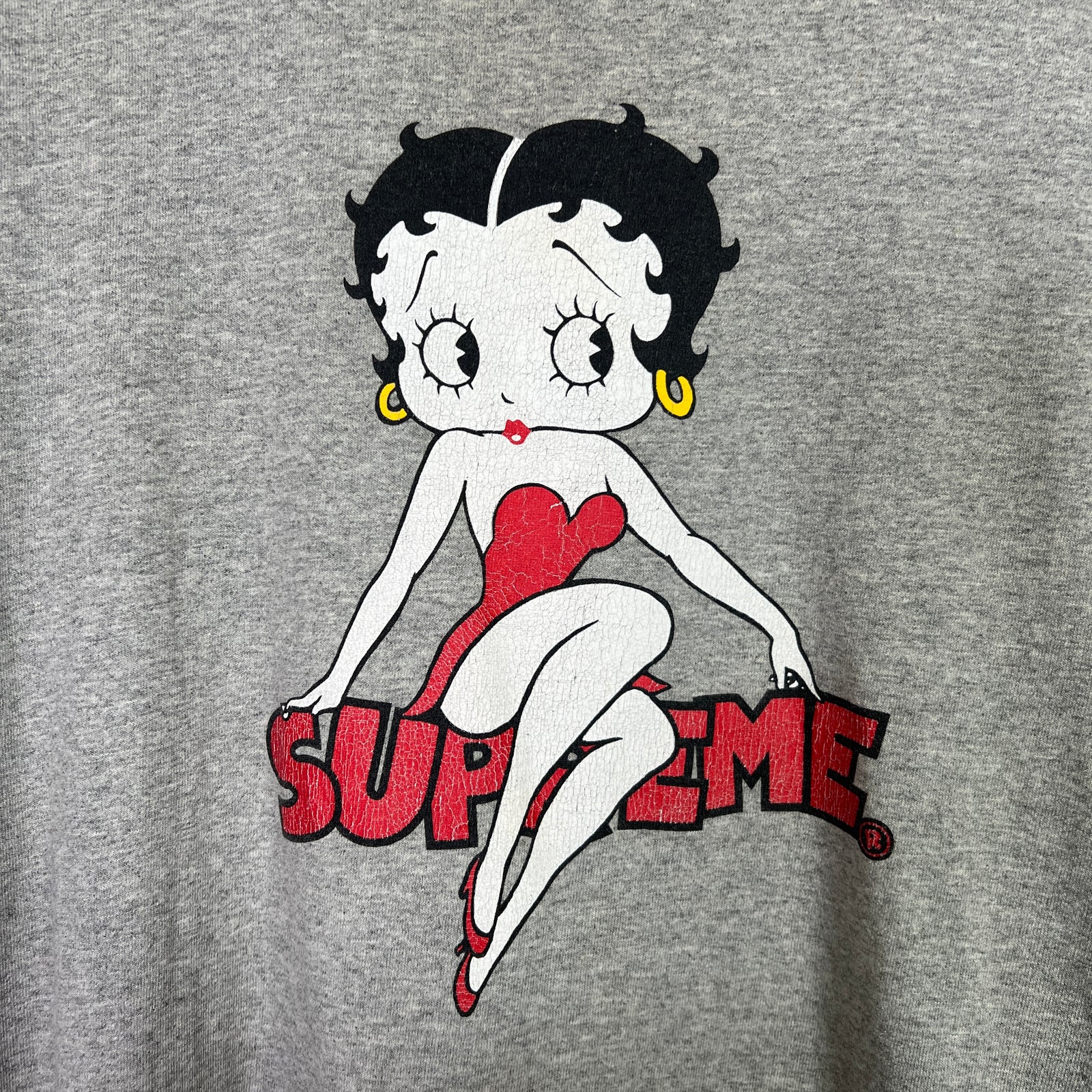Supreme SS16 Grey Betty Boop T-Shirt Size L