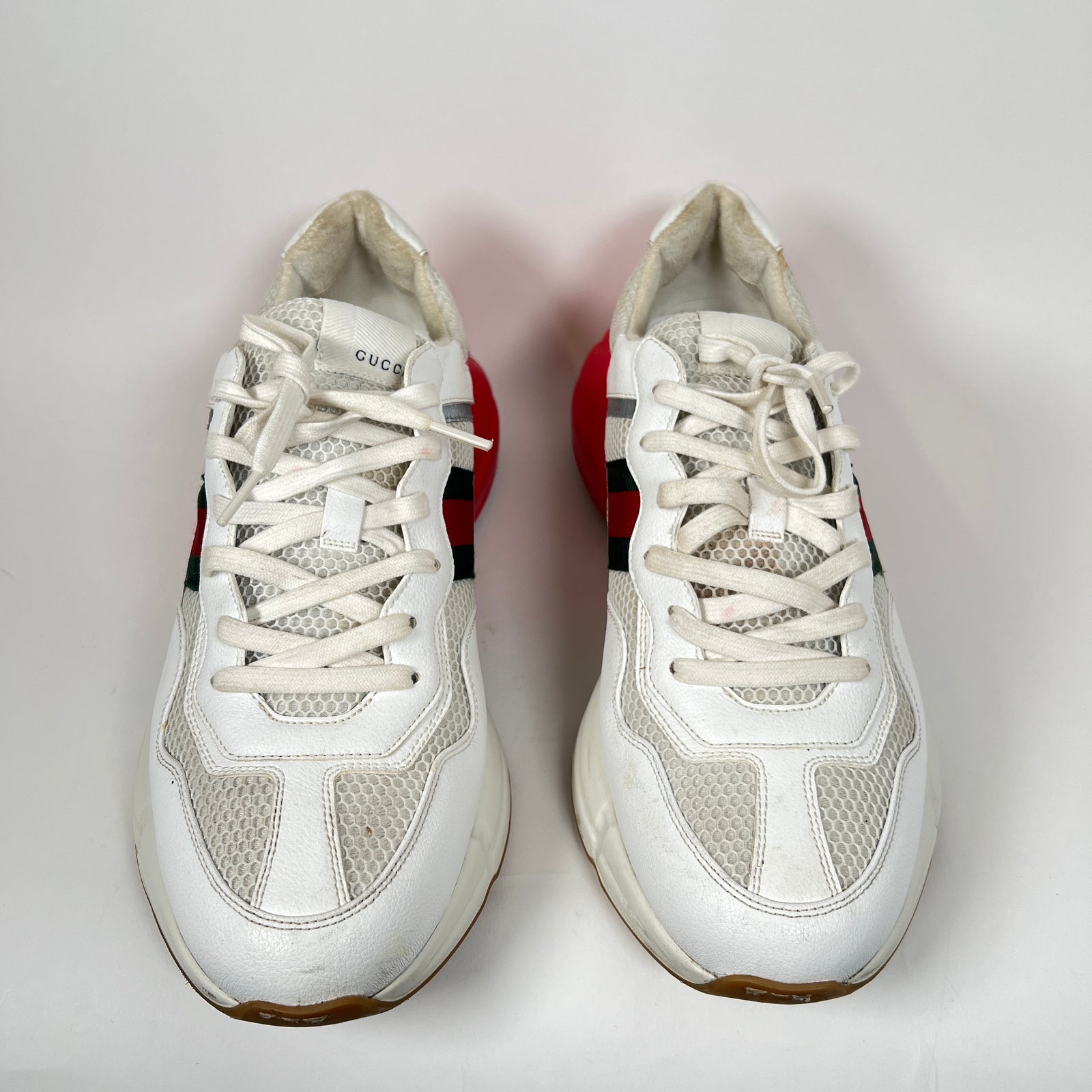 Gucci White Web Rhyton Sneaker Size GG 12