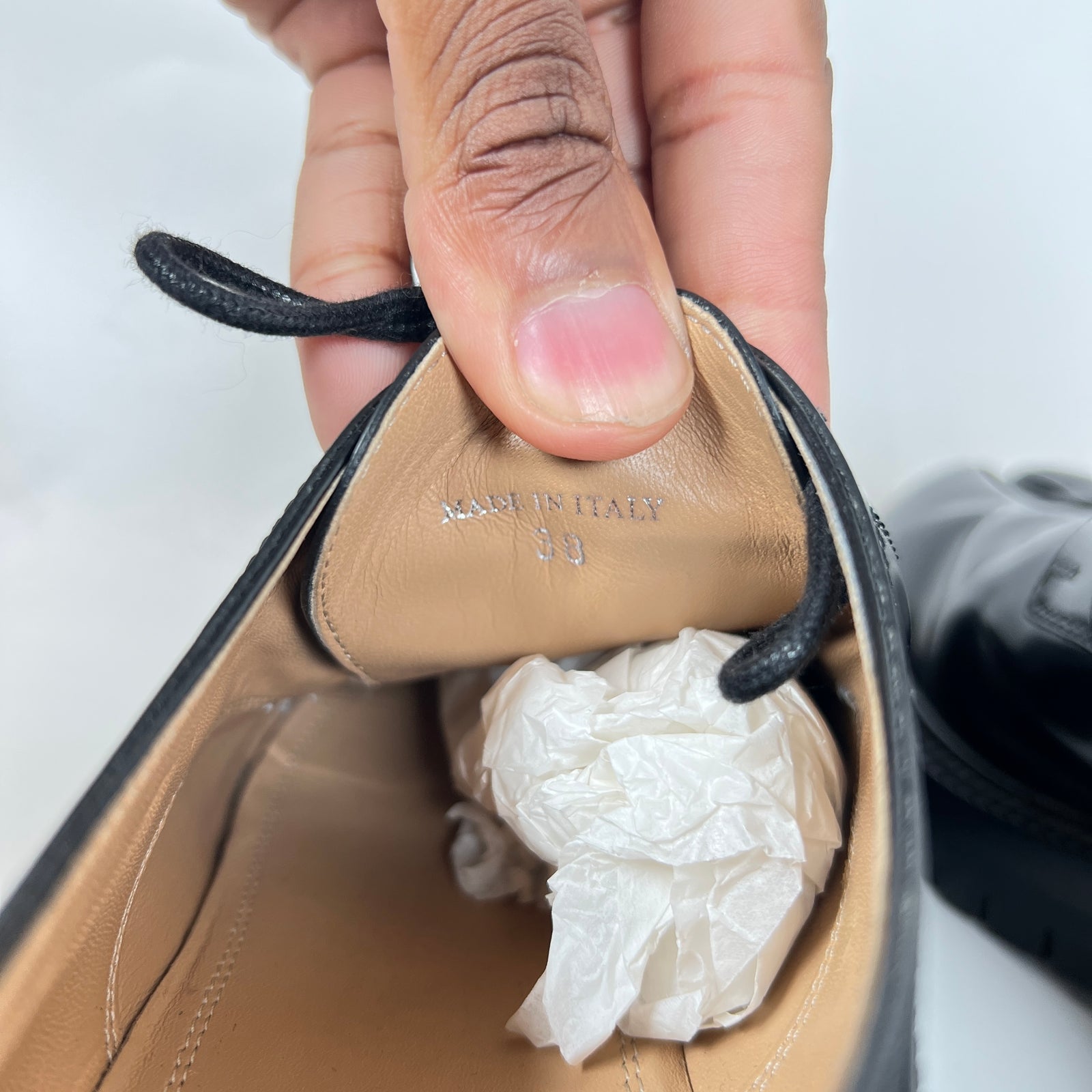 Maison Margiela Black Tabi Derbys Size 38