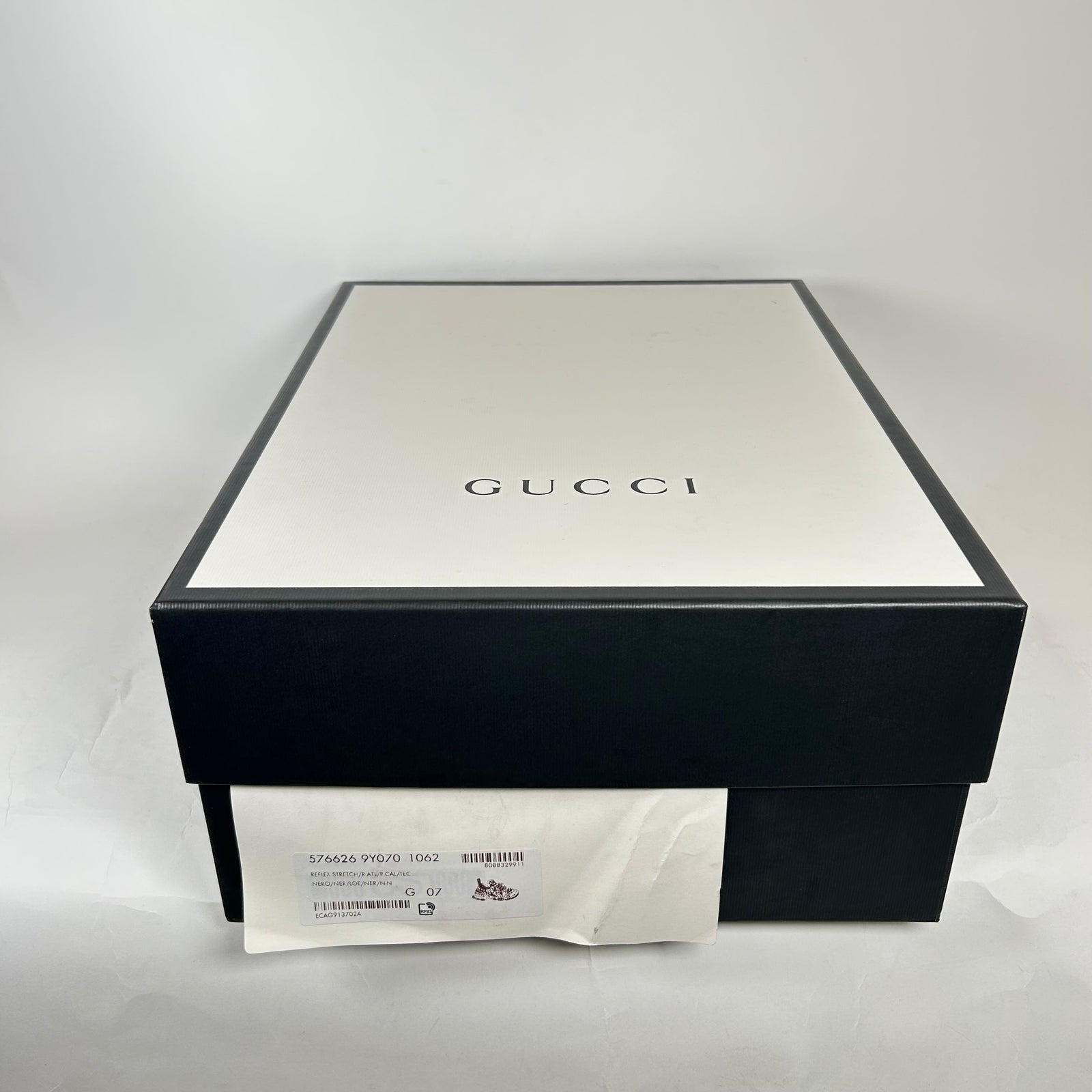 Gucci Black Spiked Flashtrek Sneaker Size GG 7