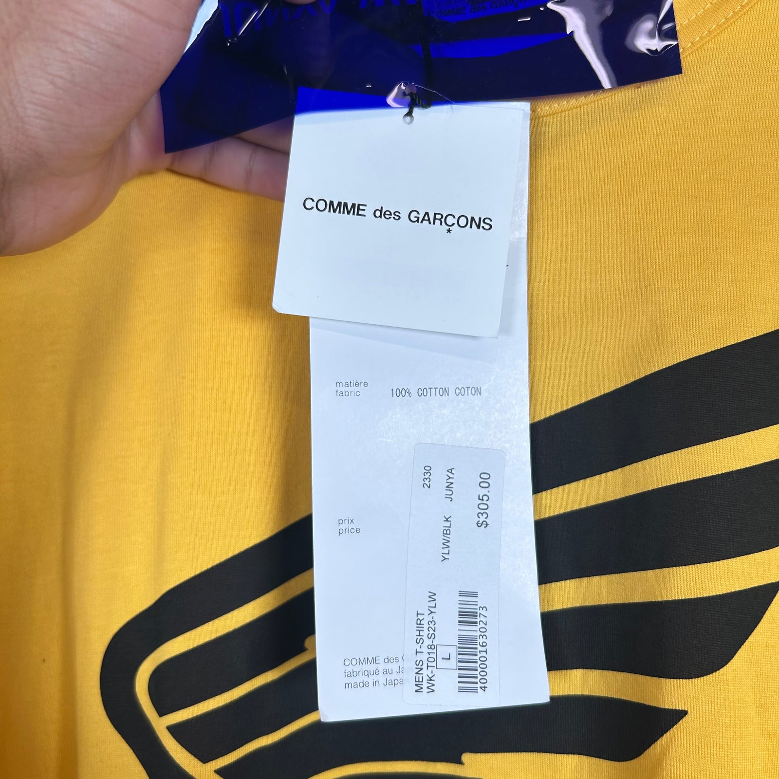 Junya Watanabe Yellow Honda Tee Size L