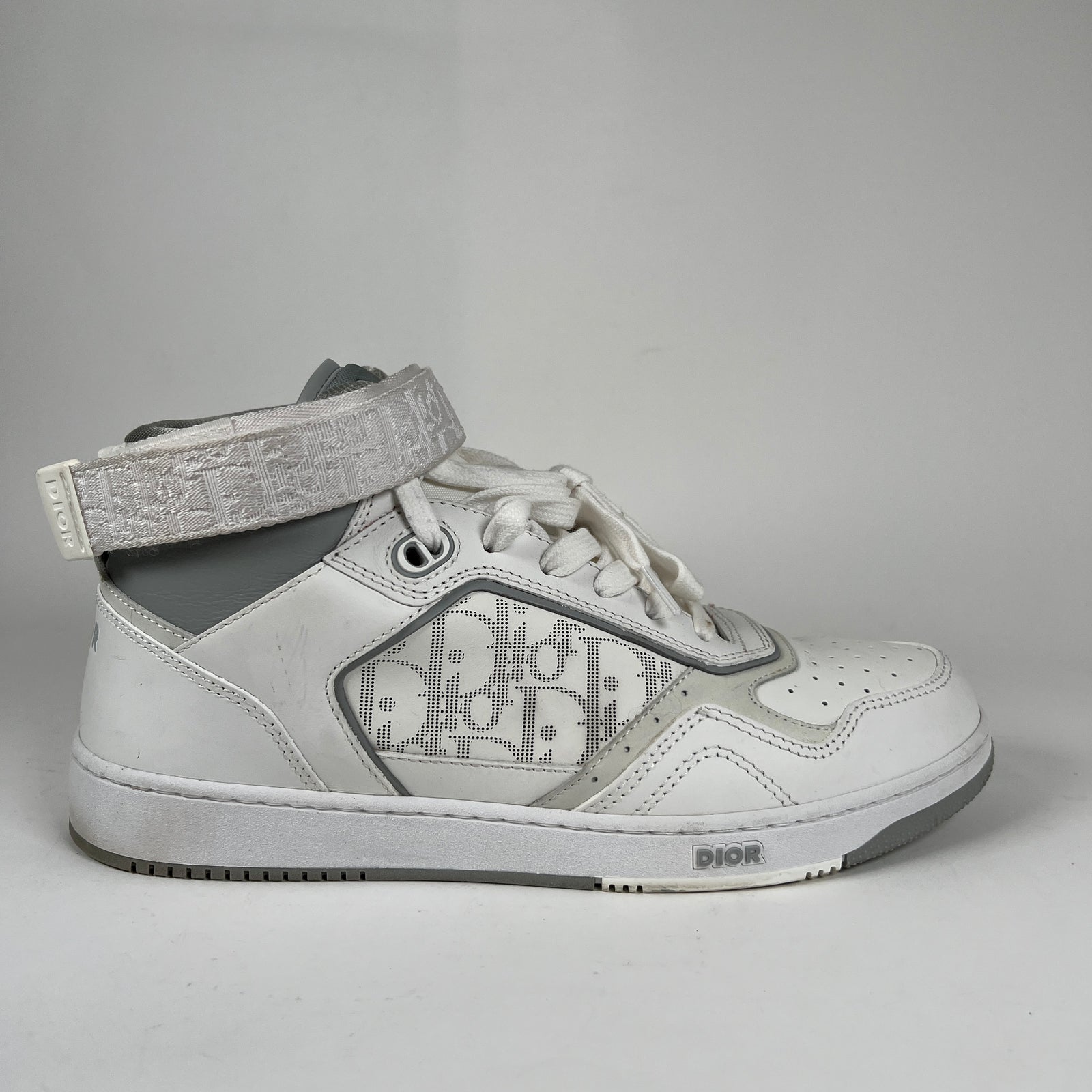 Dior B27 White/Gray Oblique Hightops Size 10