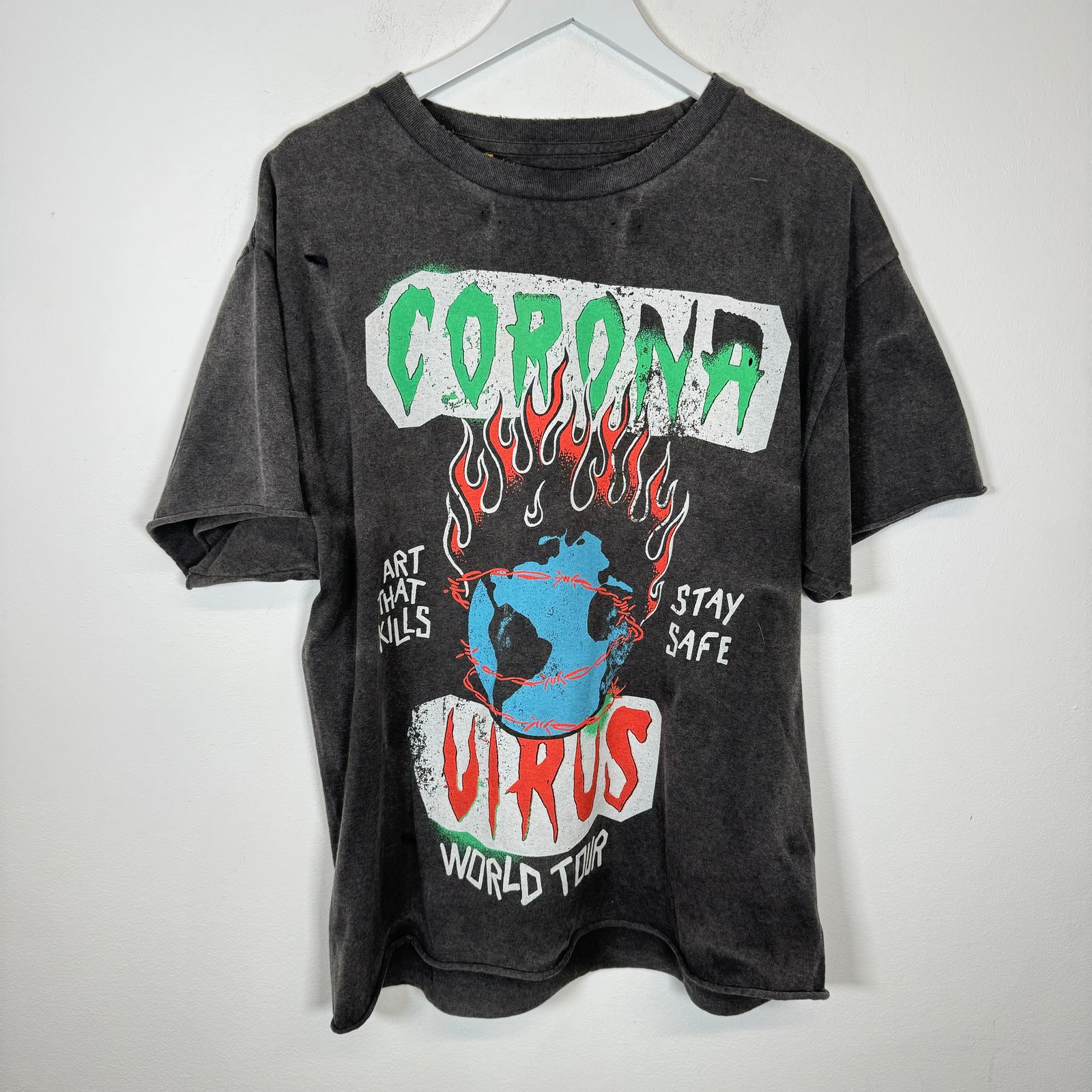 Gallery Dept Vintage Black Coronavirus Tee Size S