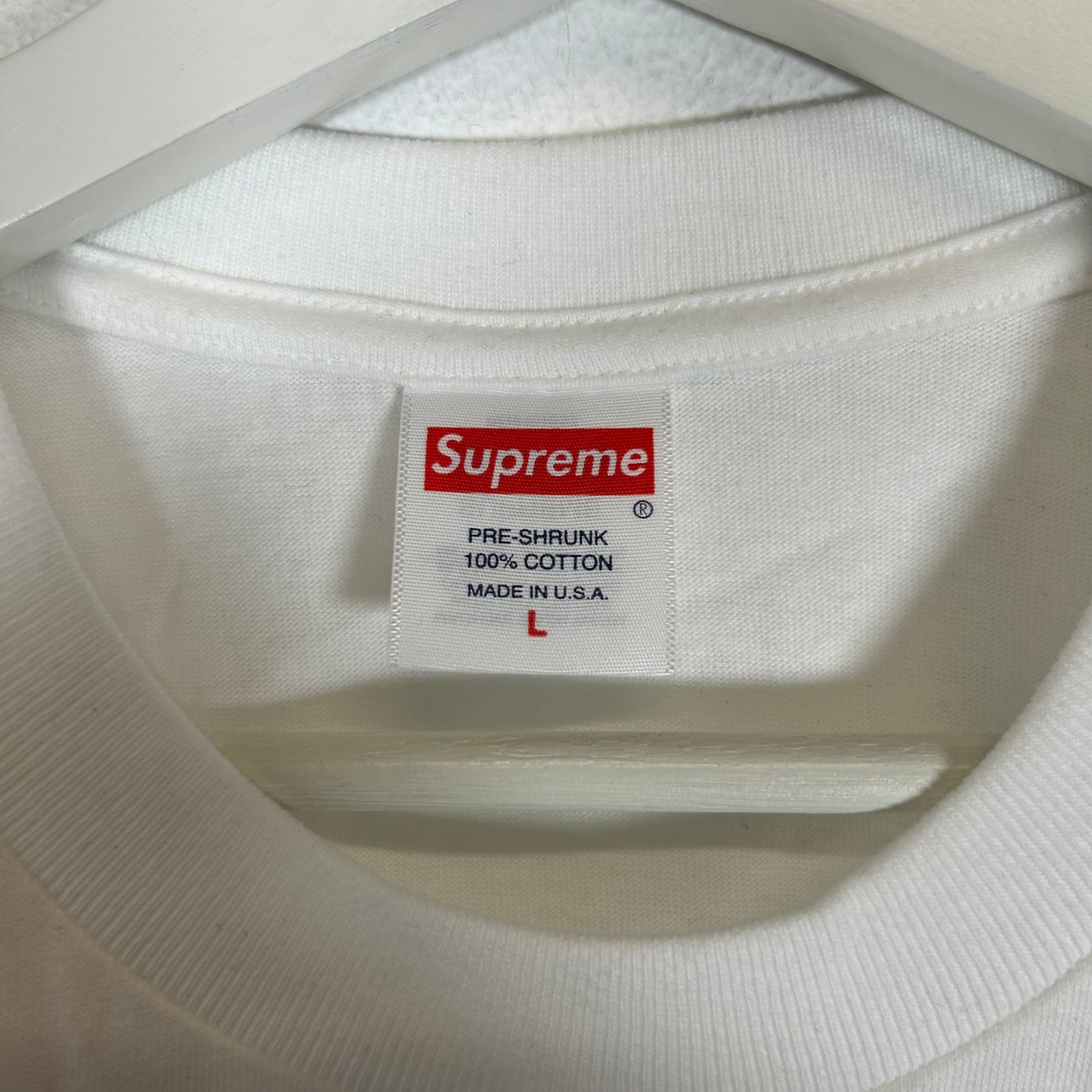 Supreme White Mont Blanc Logo T shirt Size L