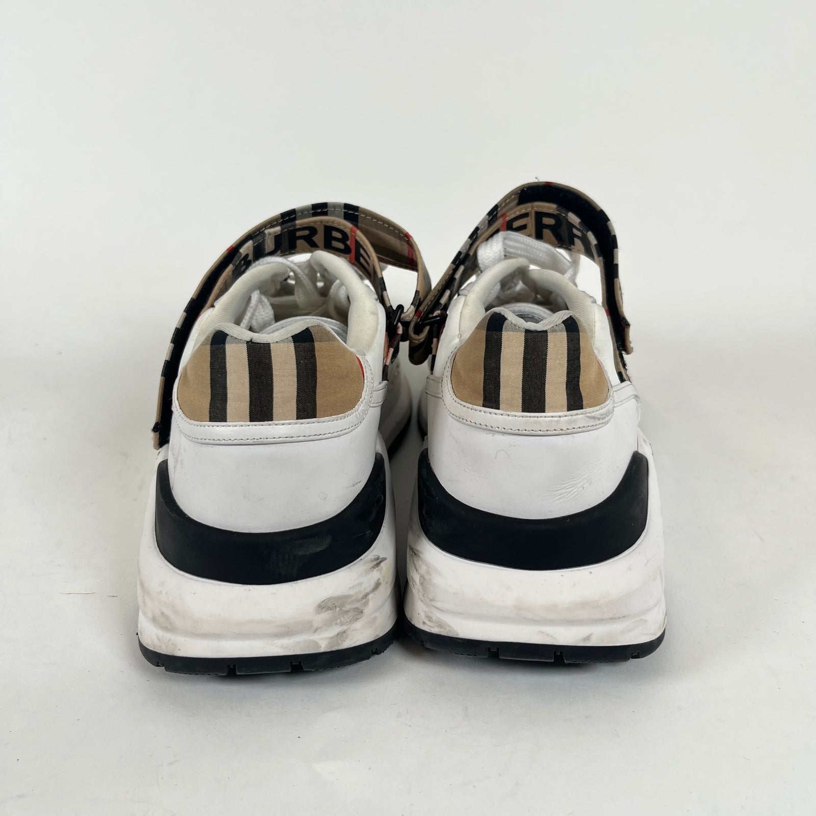 Burberry Beige Check Ronnie Low Sneaker Size 44