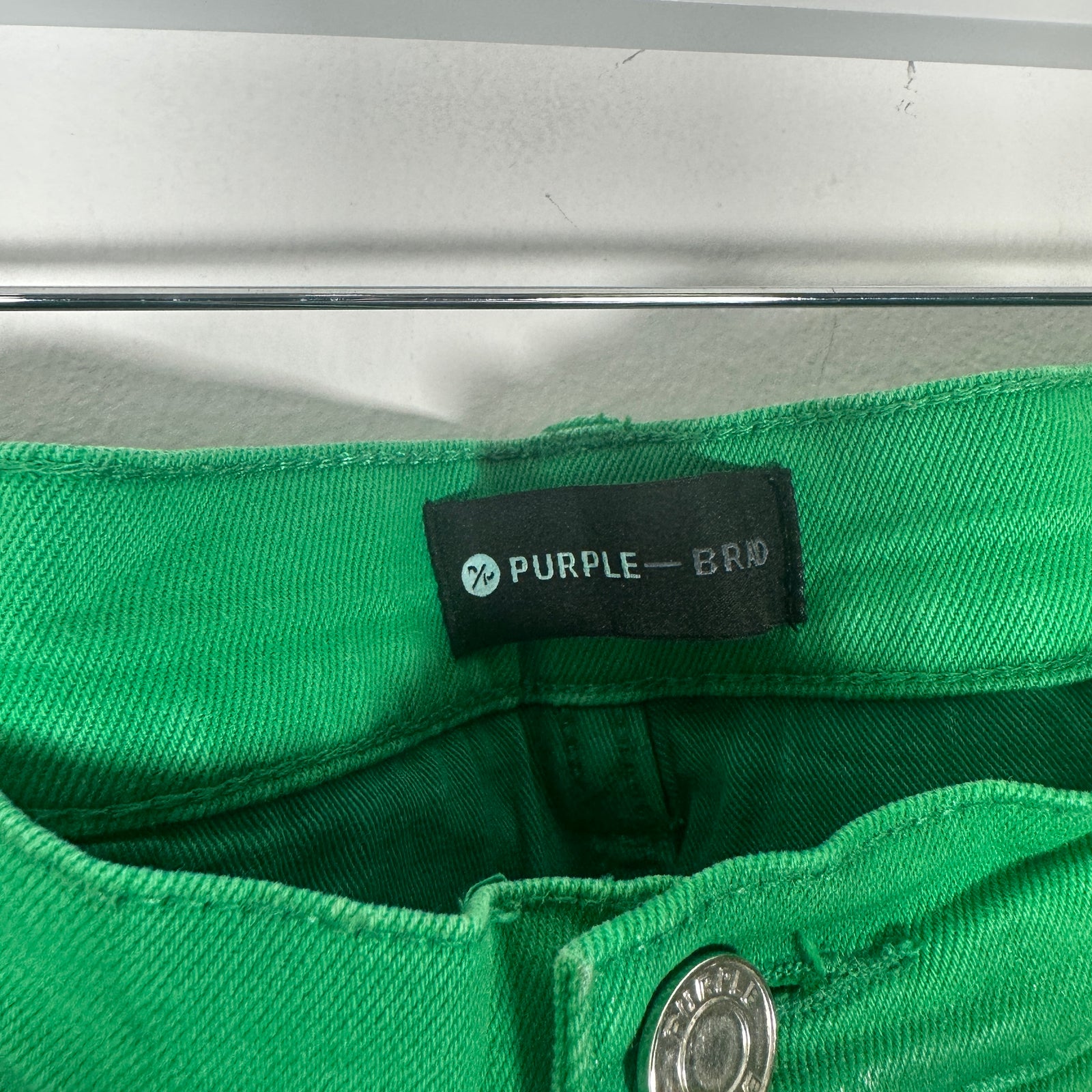 Purple Green Waxed Jeans Size 36