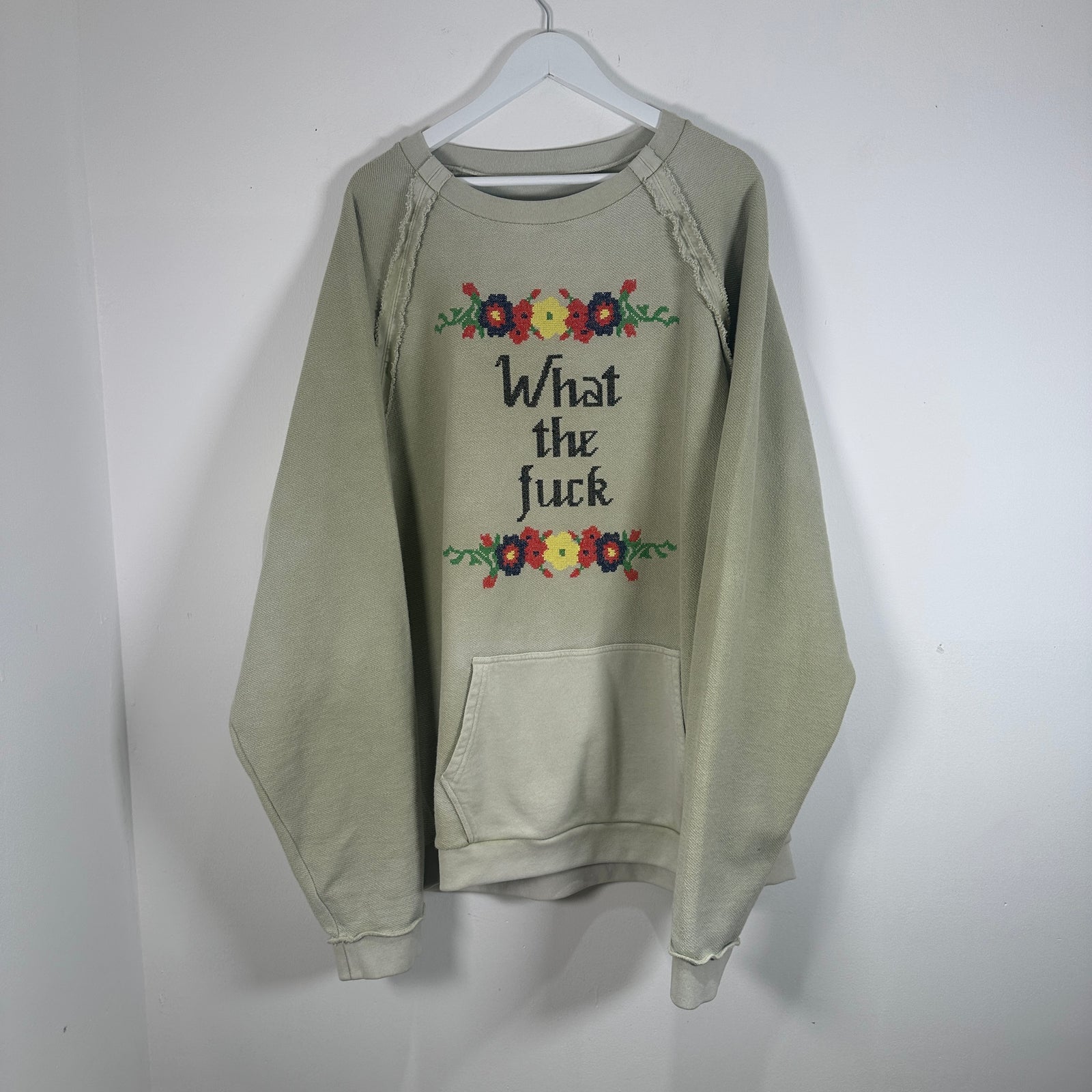 Maison Margiela 'What The Fuck' Reversible Crewneck Size 52