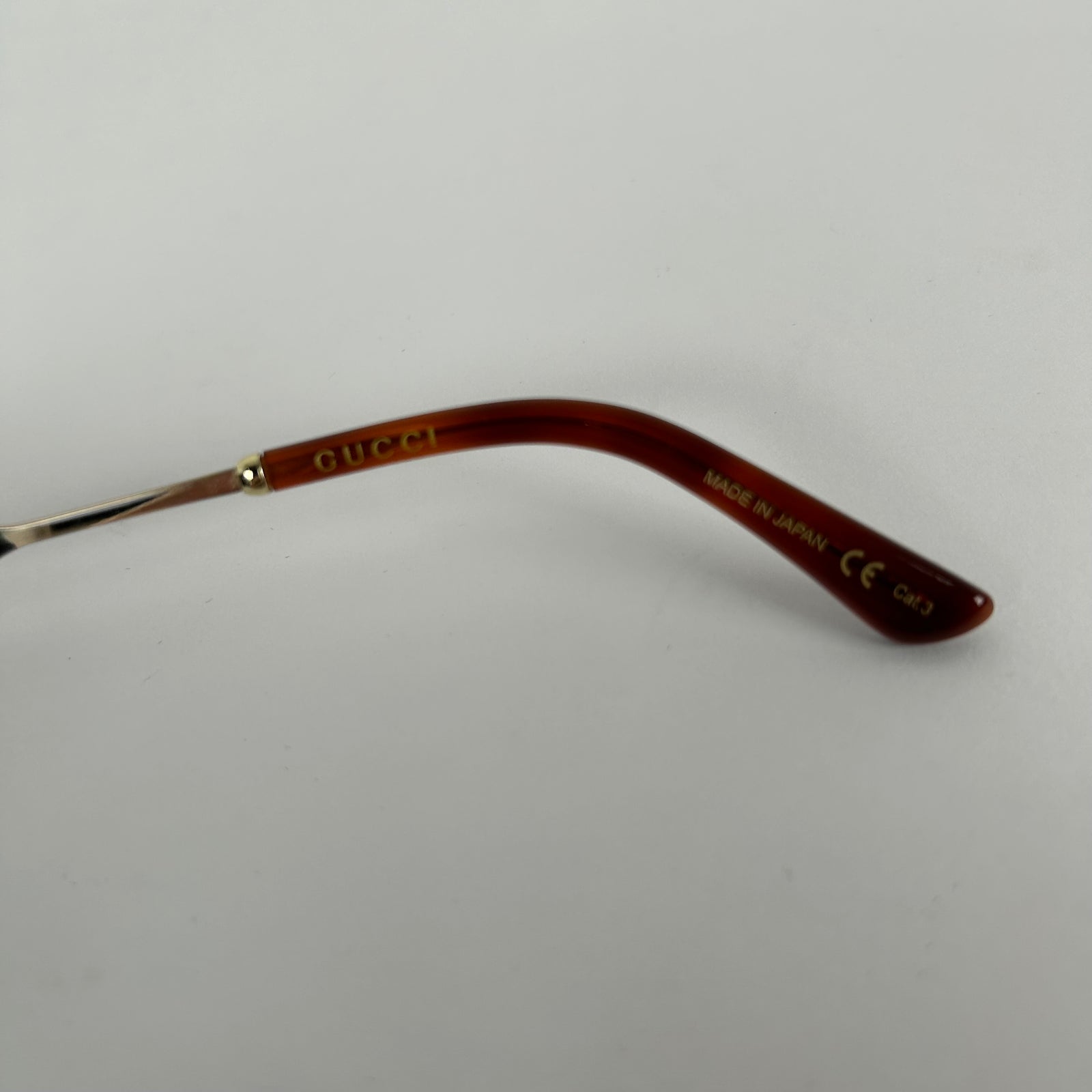 Gucci Gold GG Acetate Aviator Sunglasses