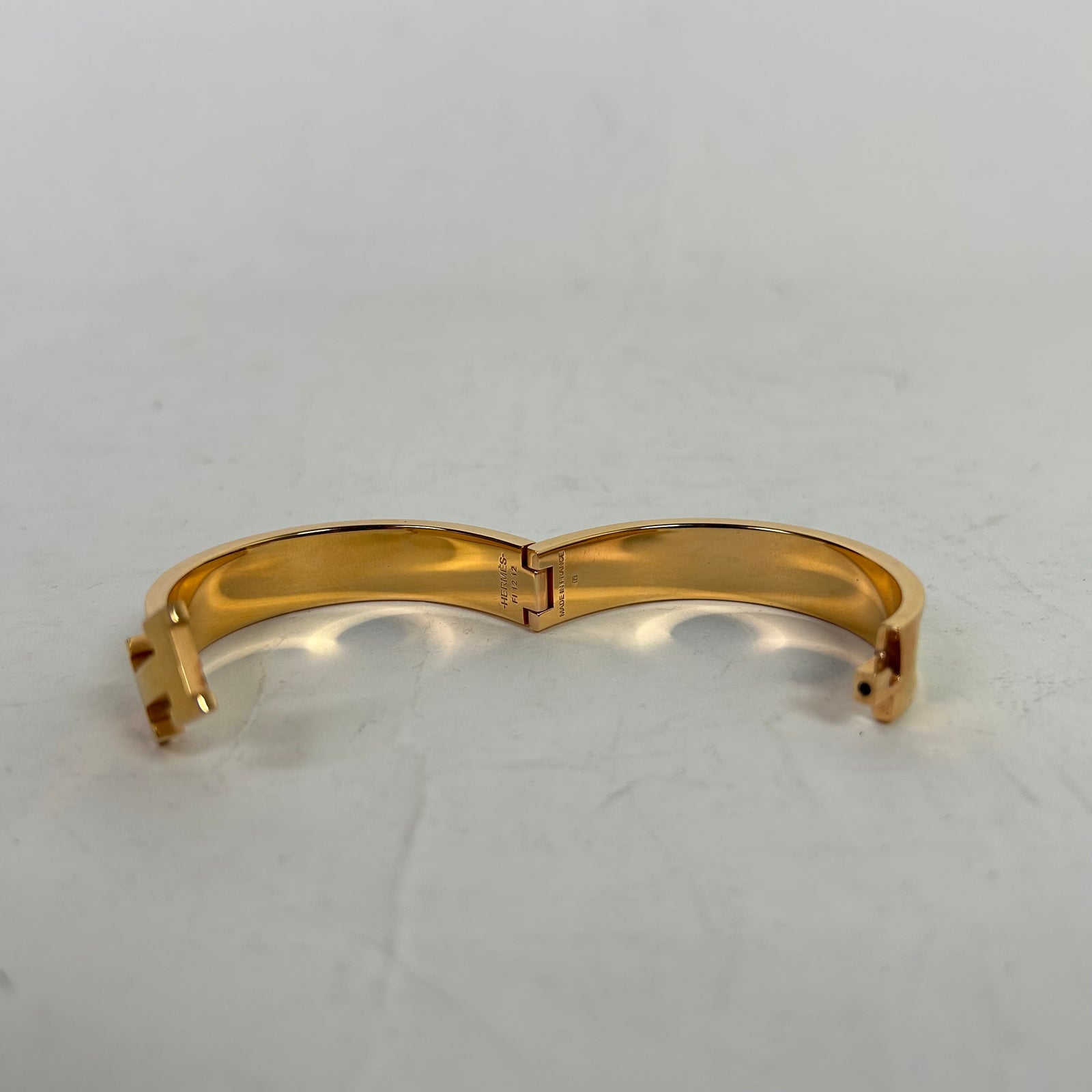 Hermes Jaune Poussin H Clic Enamel Bracelet