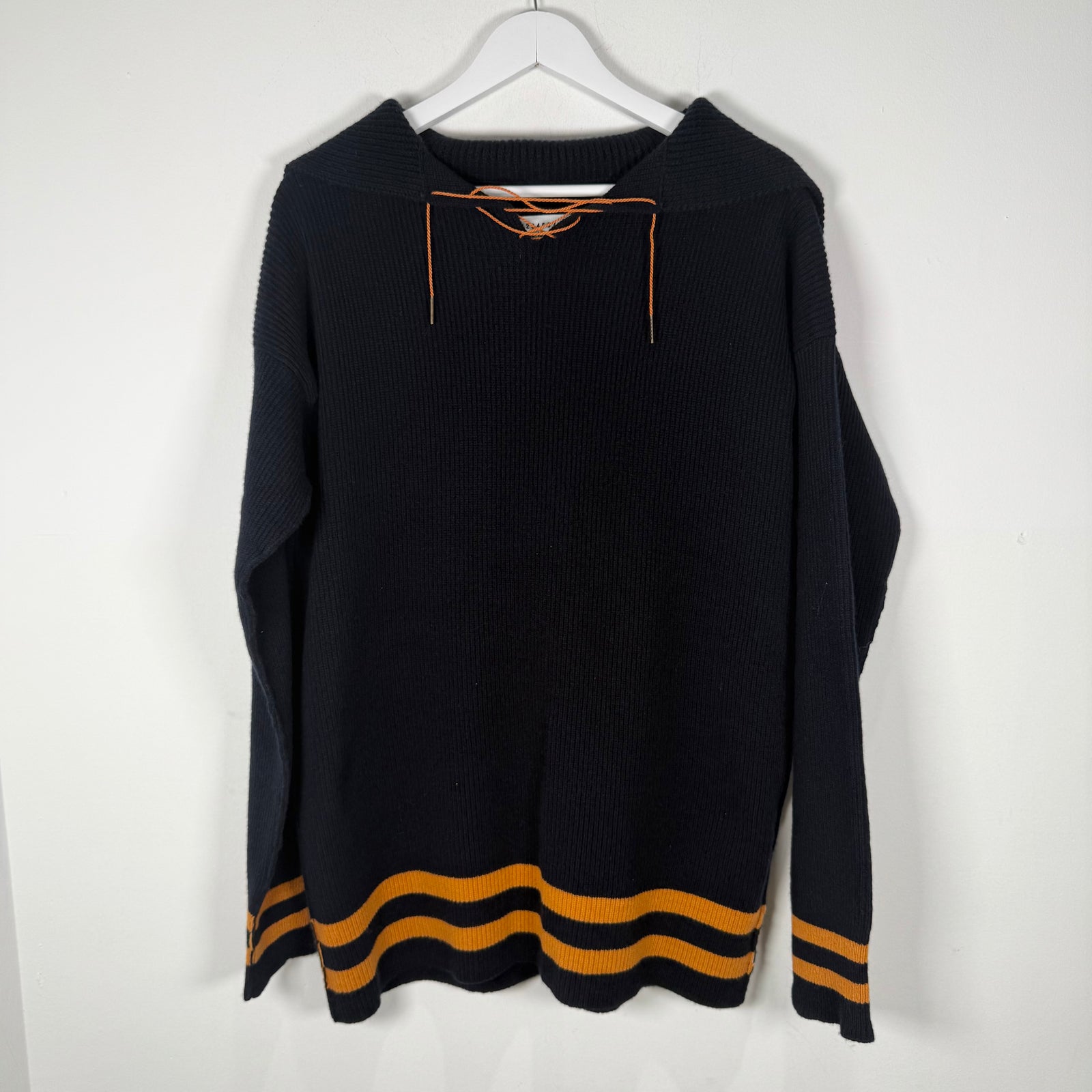 Maison Margiela Navy/Orange Knit Sailor Jacket Size L