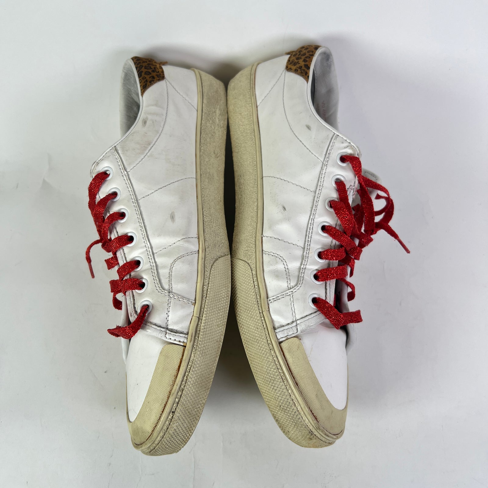 Saint Laurent SL 37 Diamond Leather Court Sneakers