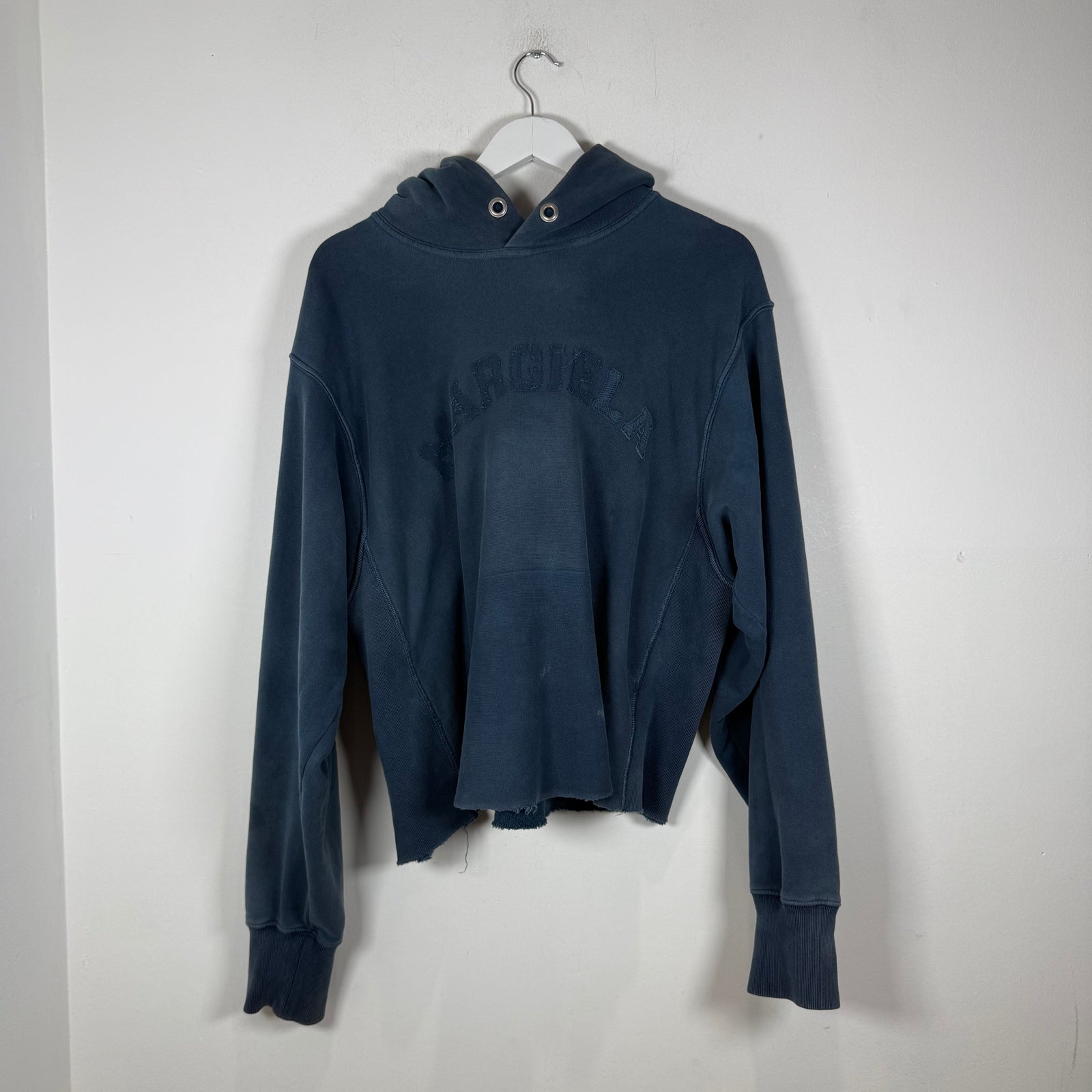 Maison Margiela Distressed Cut-Off Logo Hoodie