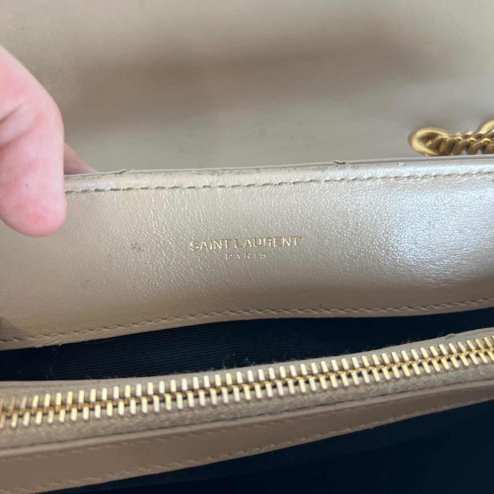 Saint Laurent Small LouLou Matelasses Beige Bag