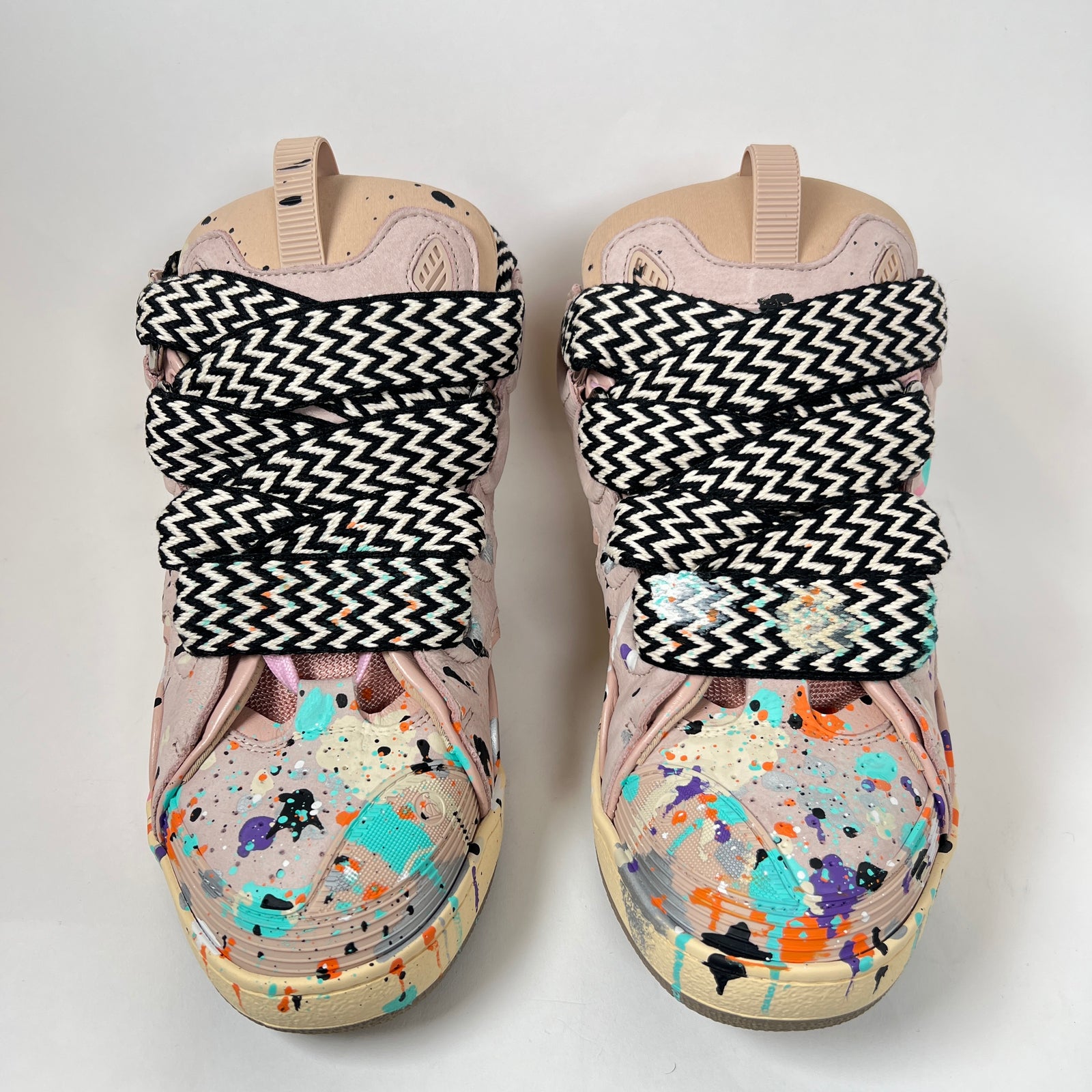 Lanvin x Gallery Dept Pink Paint Splatter Curb Sneaker Size 45