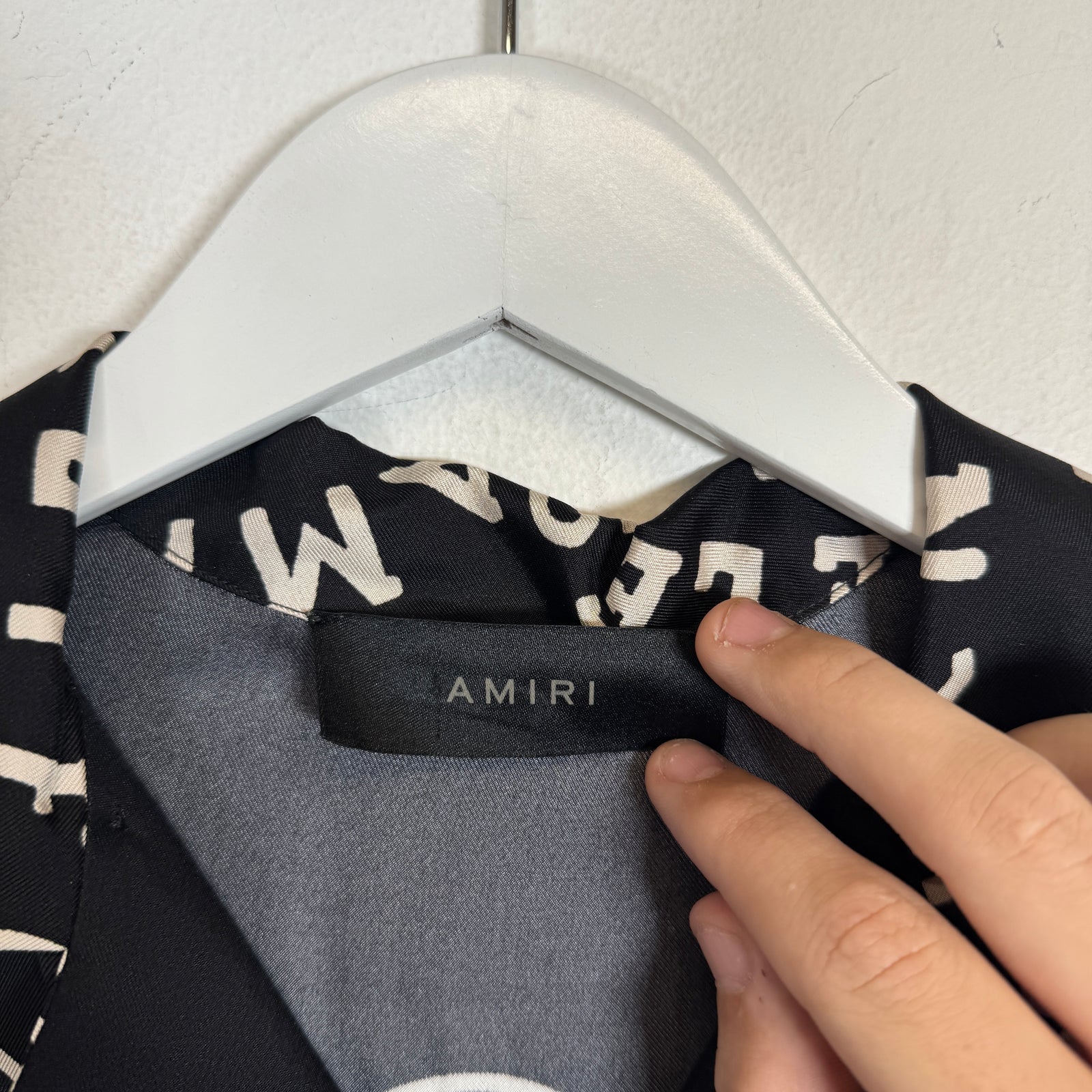 Amiri Ouija Board Silk Bowling Shirt Size M