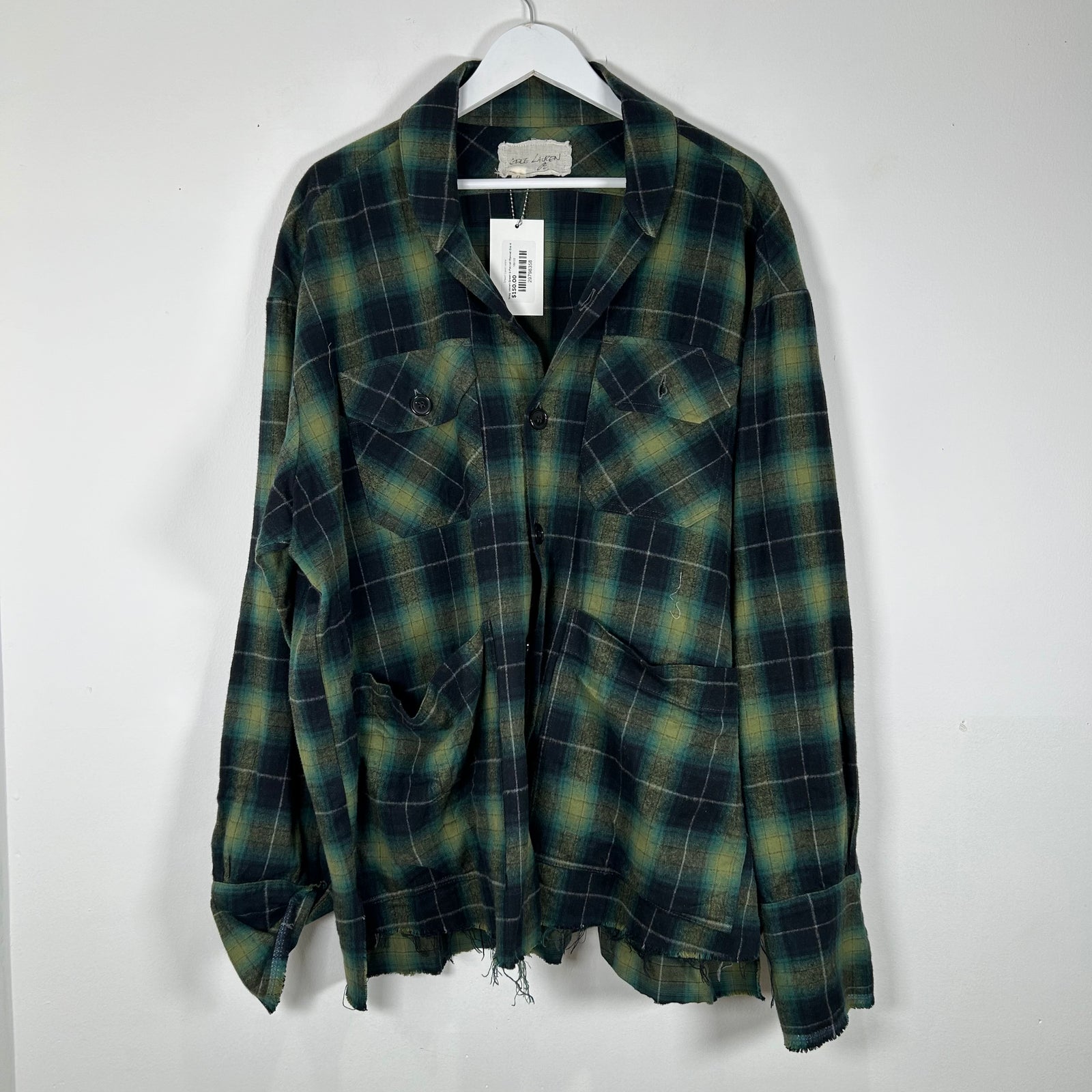 Greg Lauren Green 4-Pocket Flannel Size 4